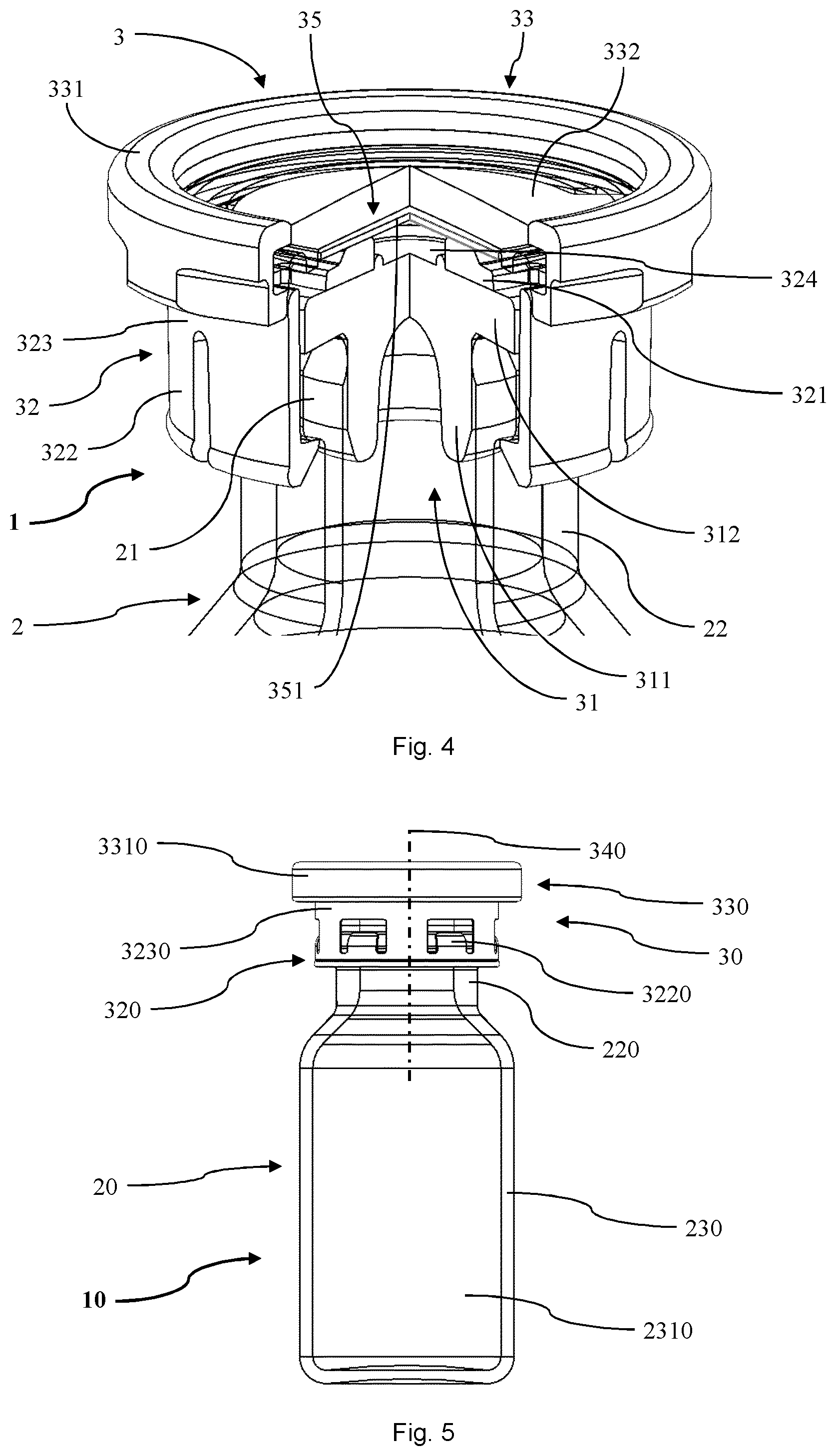 Patent US12479637 Figure 4 – Closure system and kit