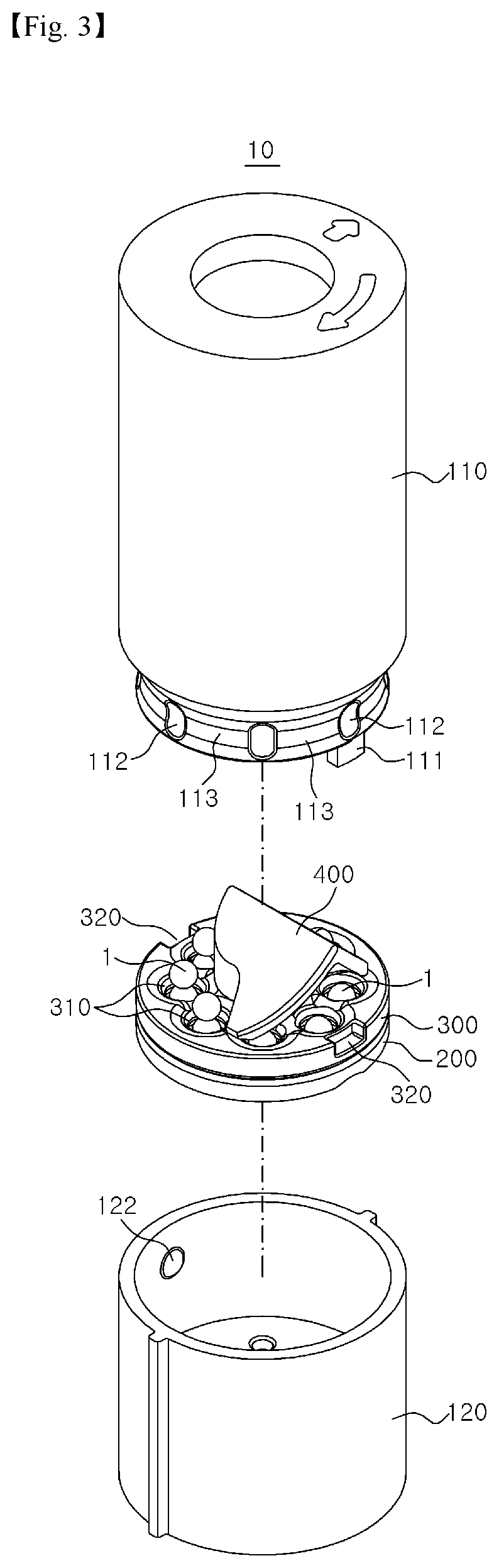 Patent US12479650 Figure 3 – Dispensing container for solid contents