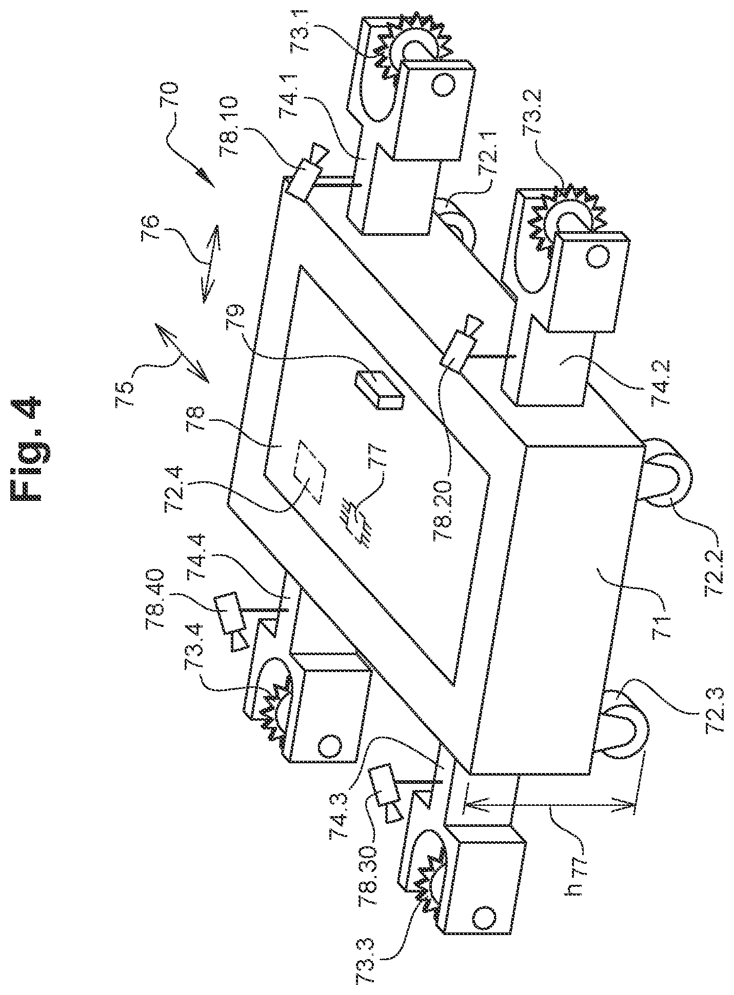 Patent US12479661 Figure 4 – Storage rack with improved capacity