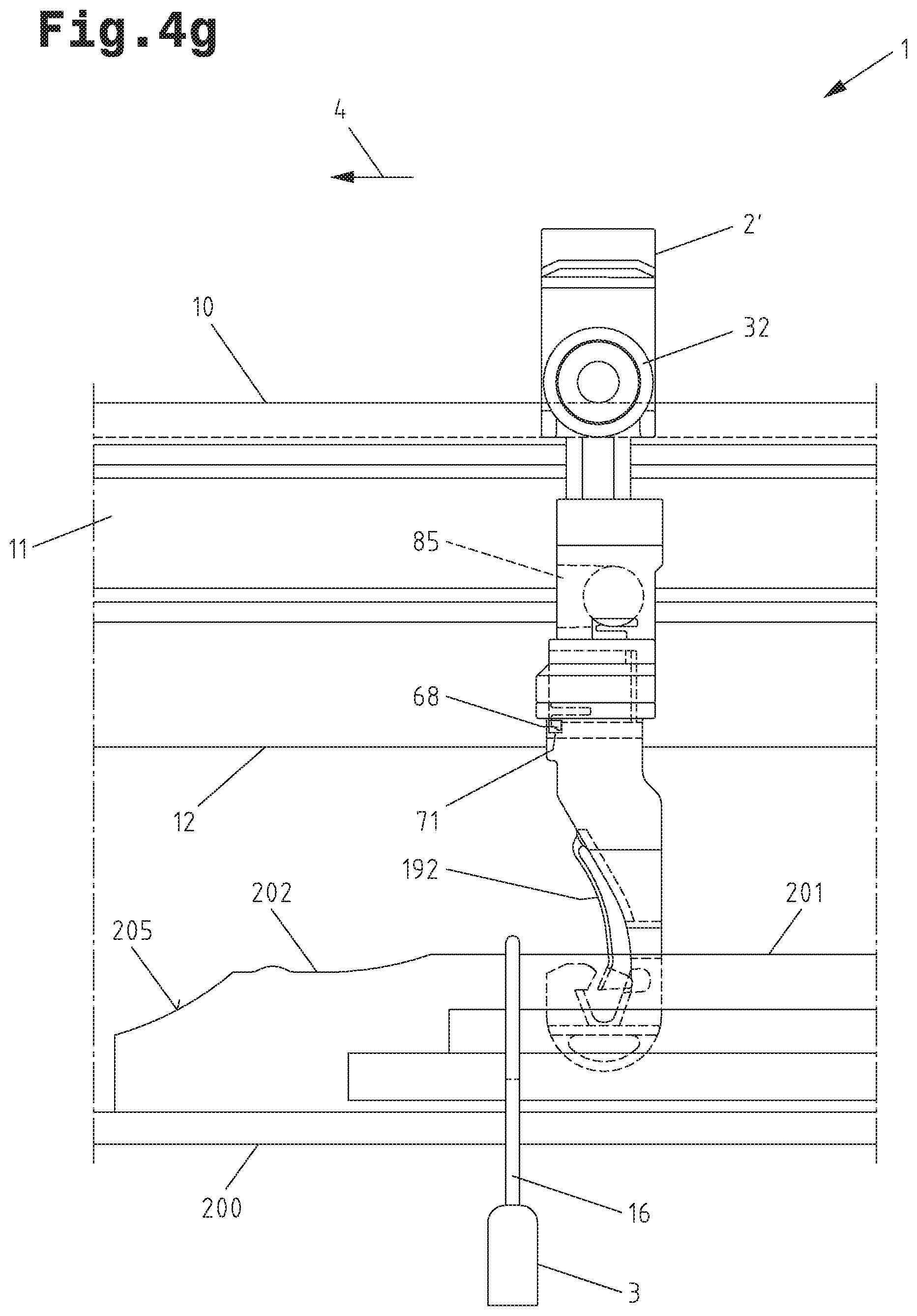 Patent US12479666 Figure 9 – Transport carrier system and overhead conveyor device comprising transport carriers for transporting suspended goods