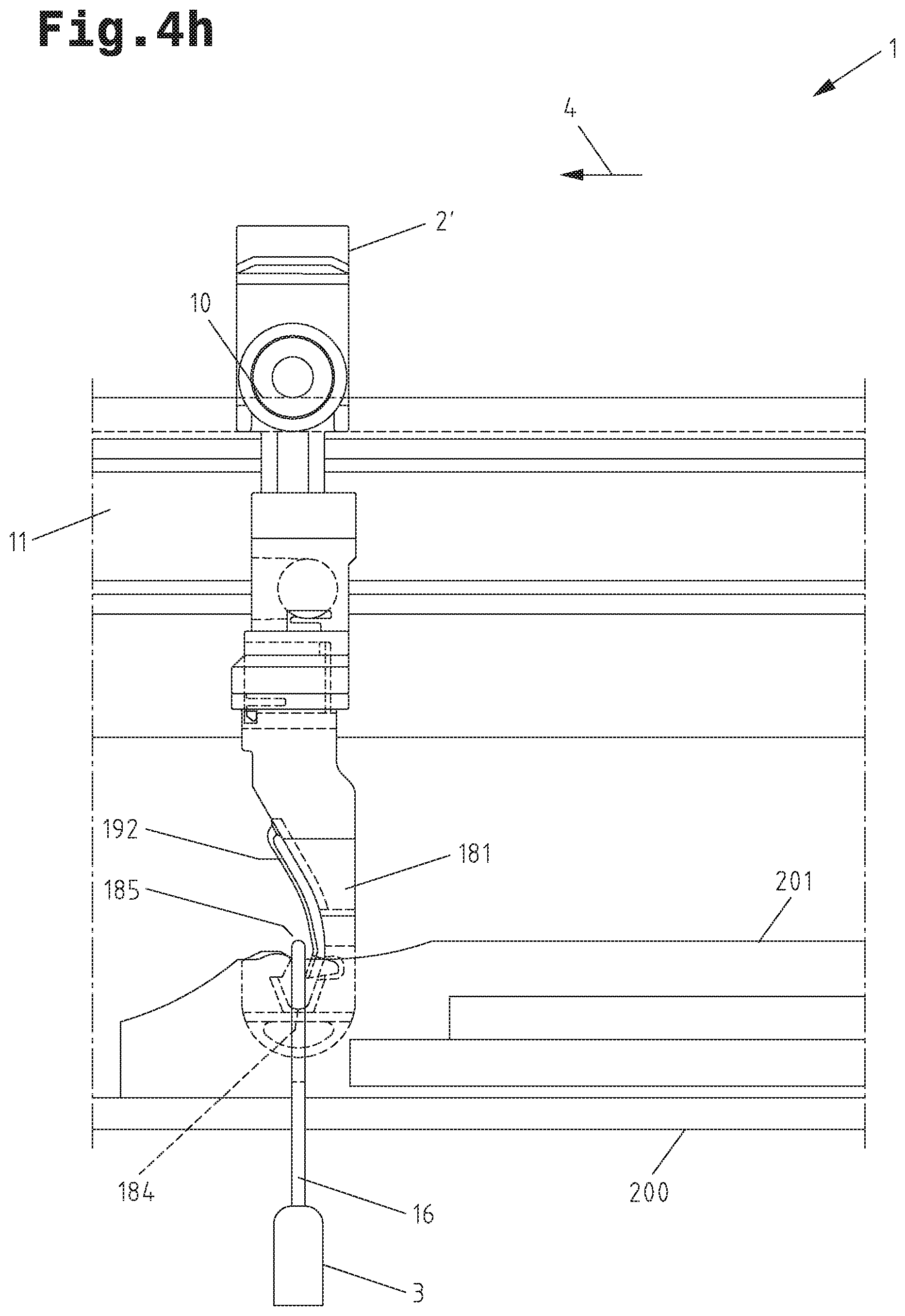 Patent US12479666 Figure 10 – Transport carrier system and overhead conveyor device comprising transport carriers for transporting suspended goods