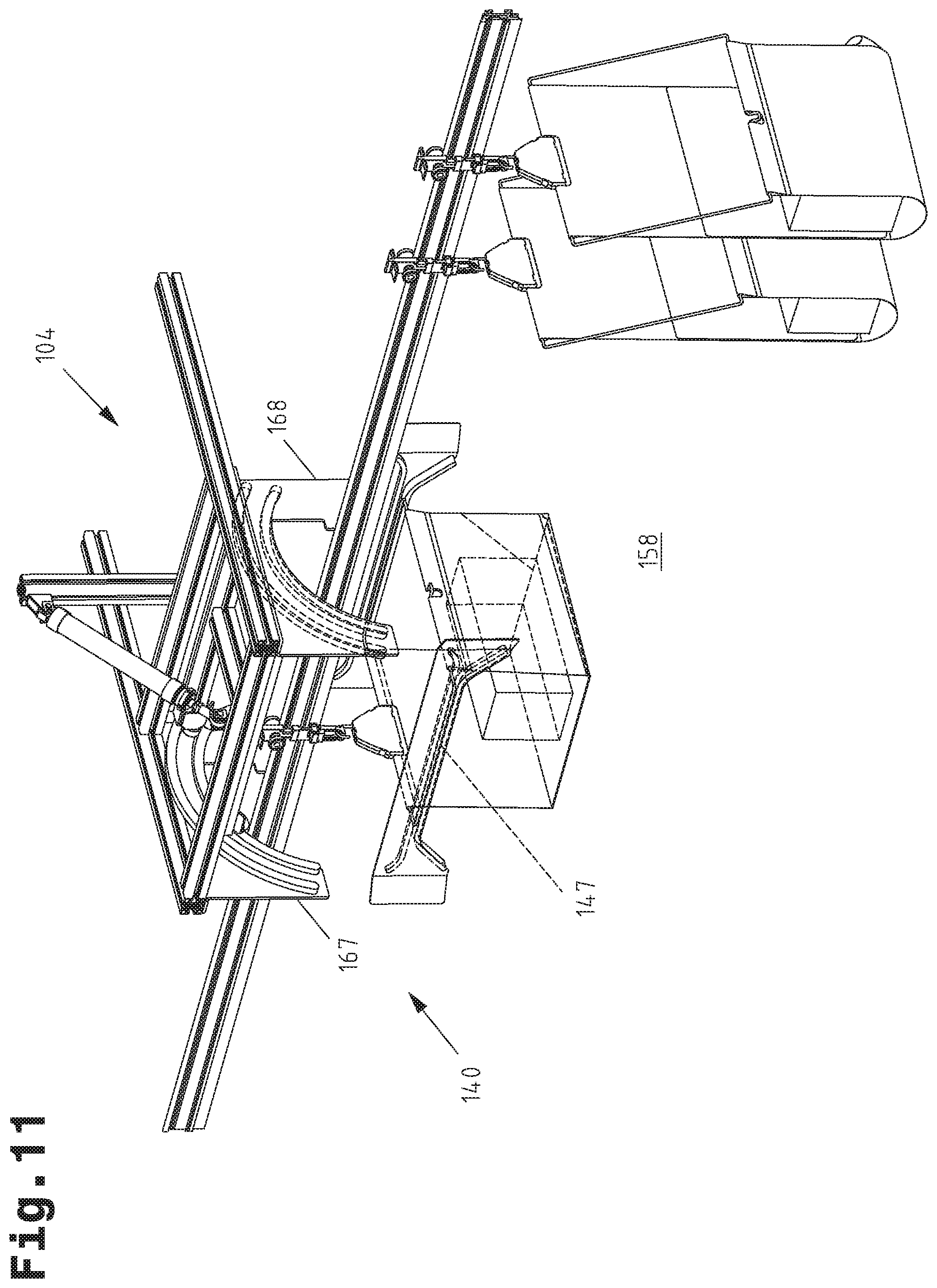 Patent US12479666 Figure 19 – Transport carrier system and overhead conveyor device comprising transport carriers for transporting suspended goods