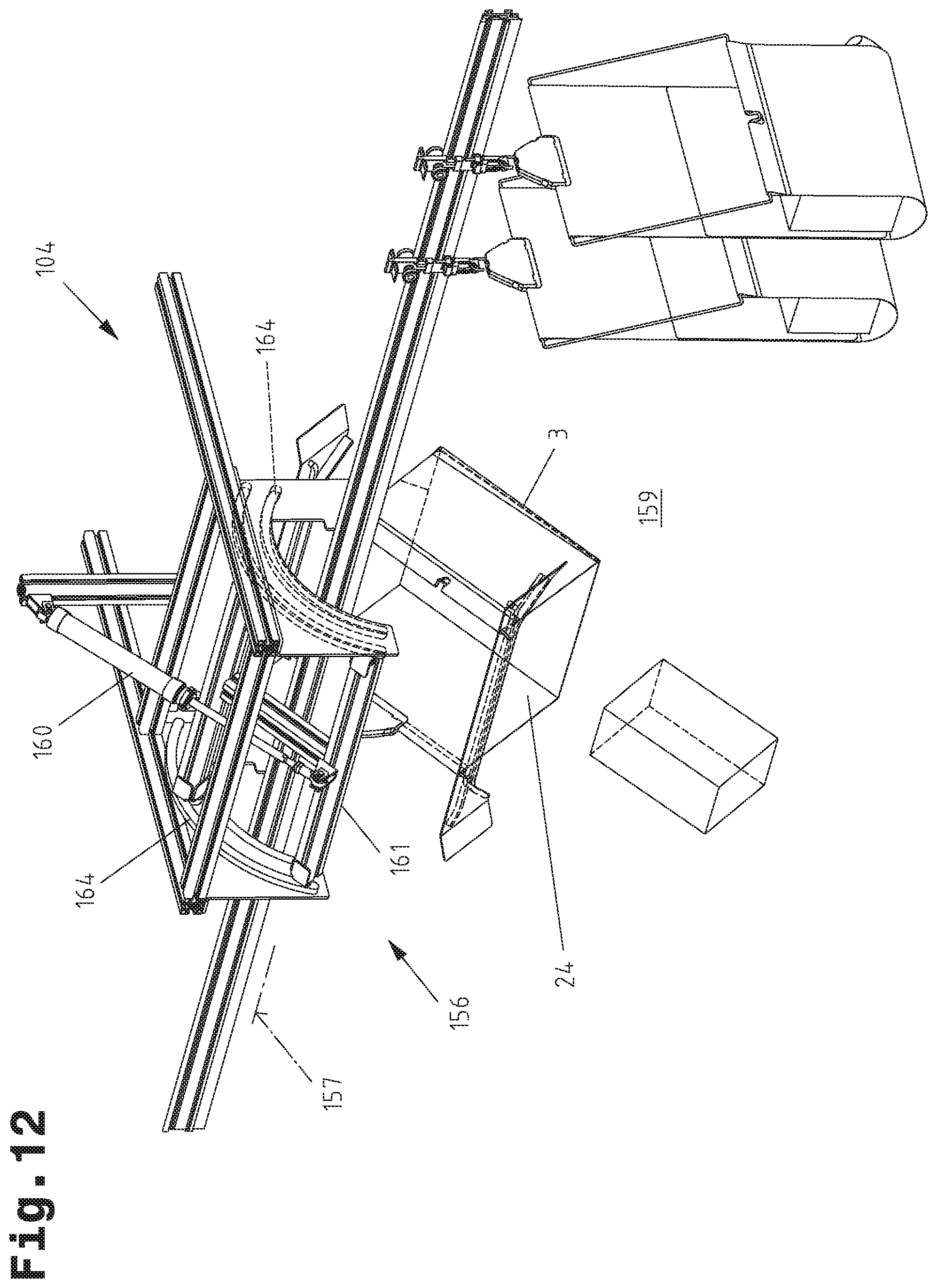Patent US12479666 Figure 20 – Transport carrier system and overhead conveyor device comprising transport carriers for transporting suspended goods