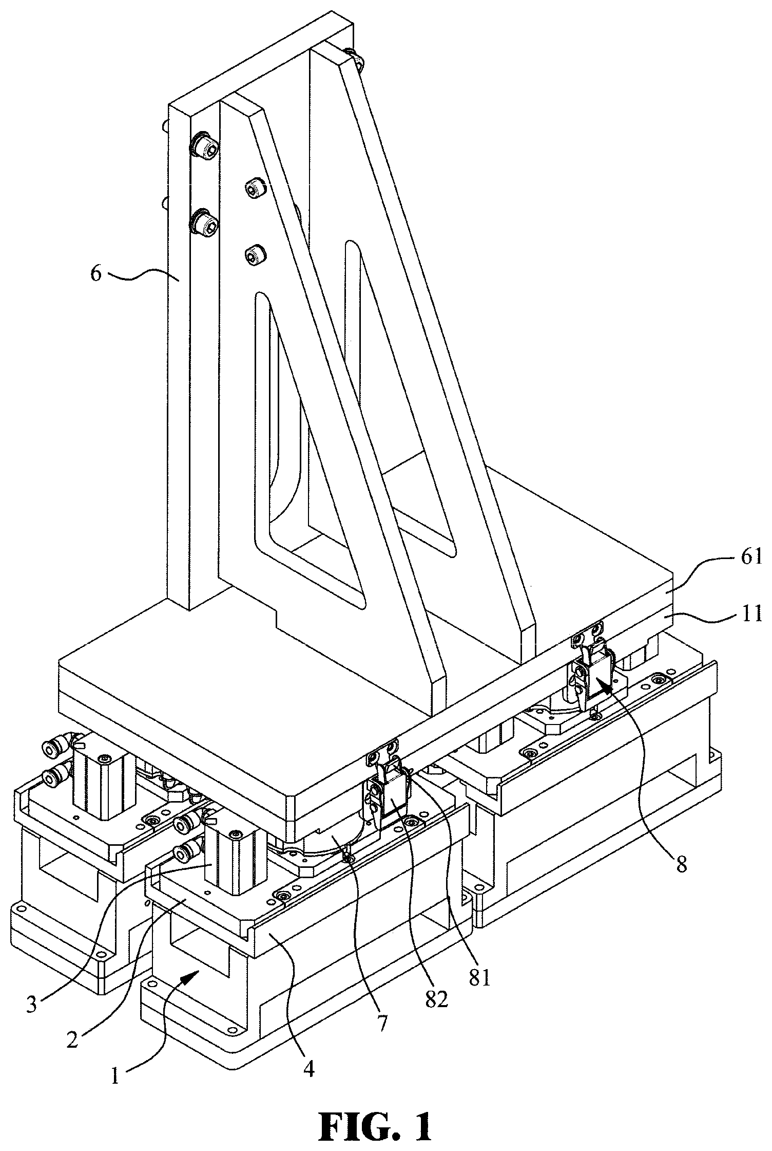 Patent US12479670 — Quick release assembly for a pressing head and electronic device testing apparatus having the same — Figure 1