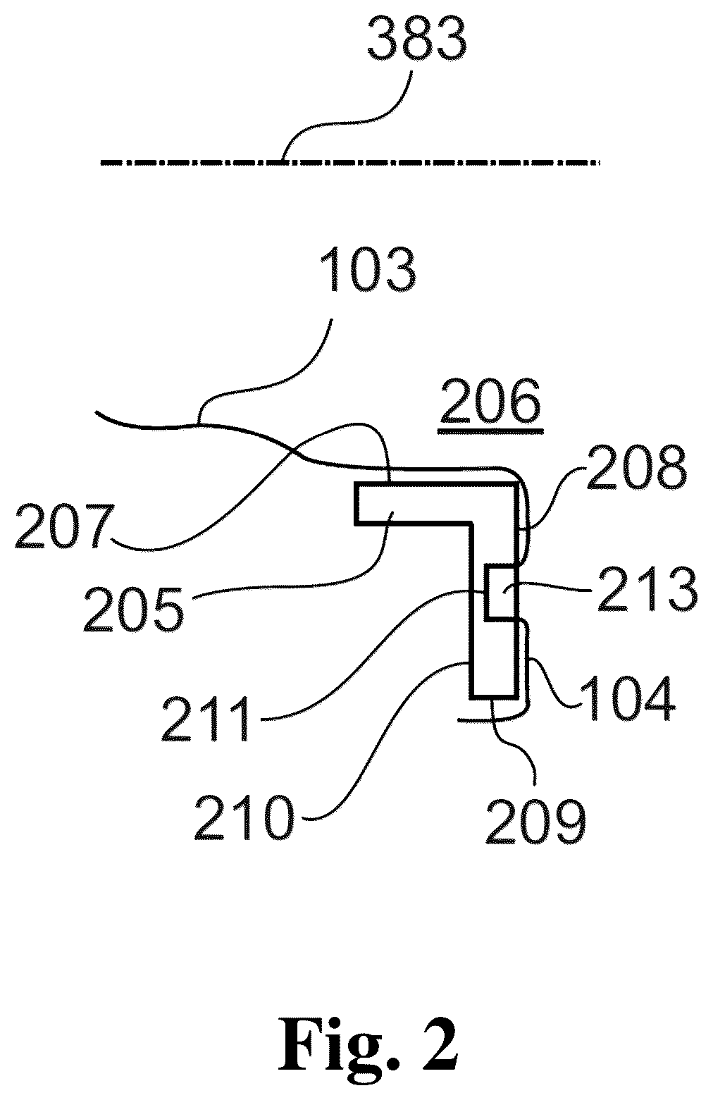 Patent US12479671 Figure 2 – Connection device for transferring bulk material goods and port system