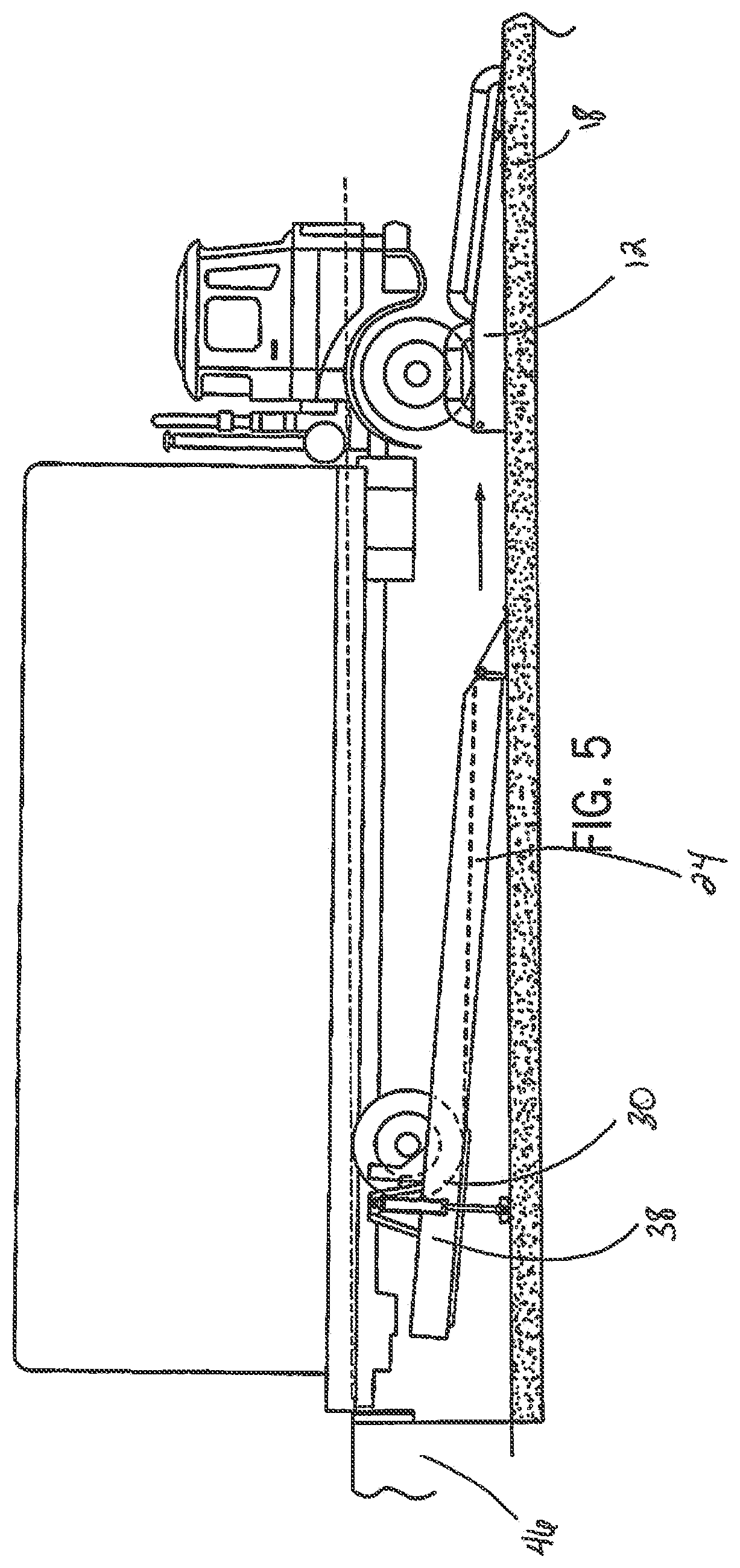 Patent US12479676 Figure 4 – Vehicle leveler with improved drainage