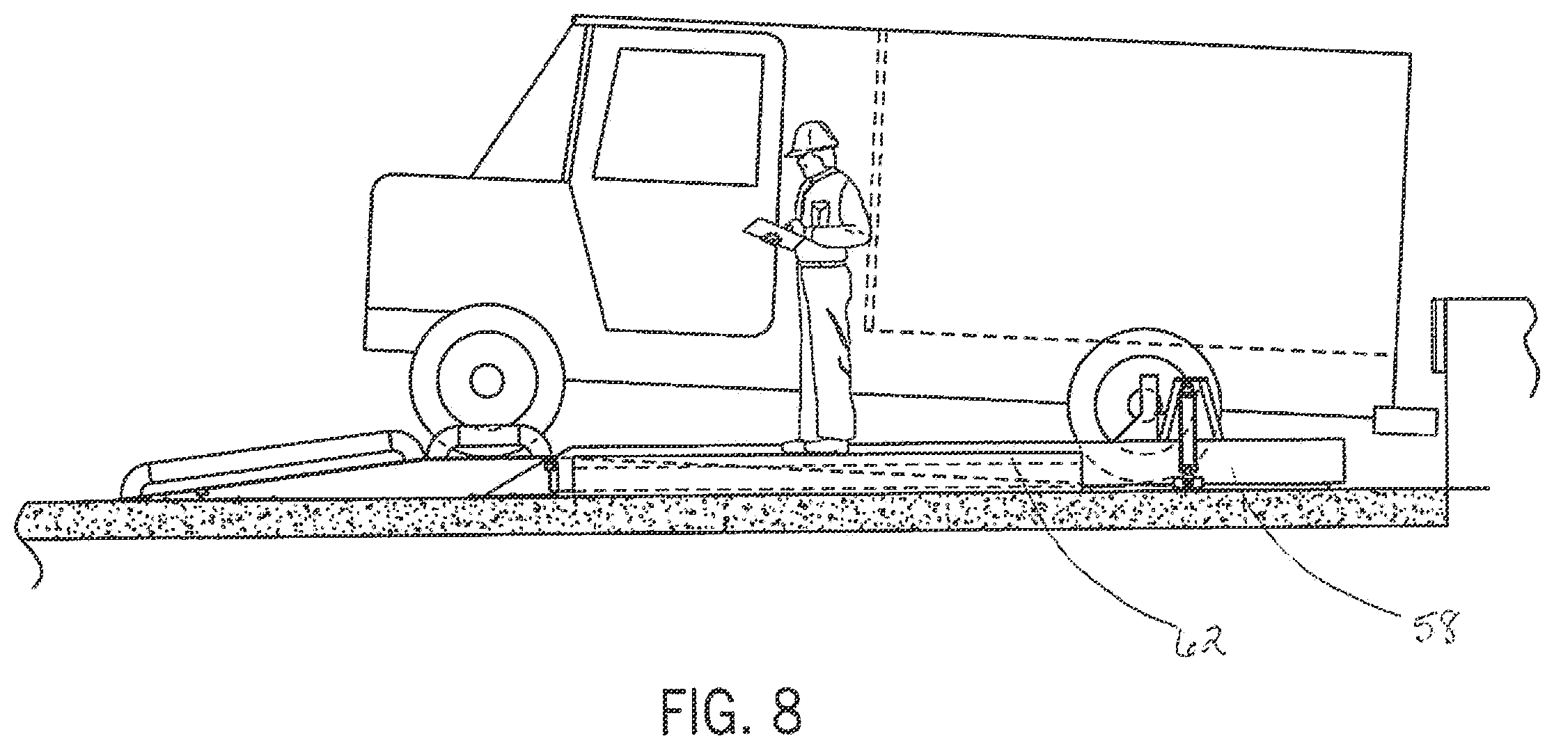 Patent US12479676 Figure 7 – Vehicle leveler with improved drainage