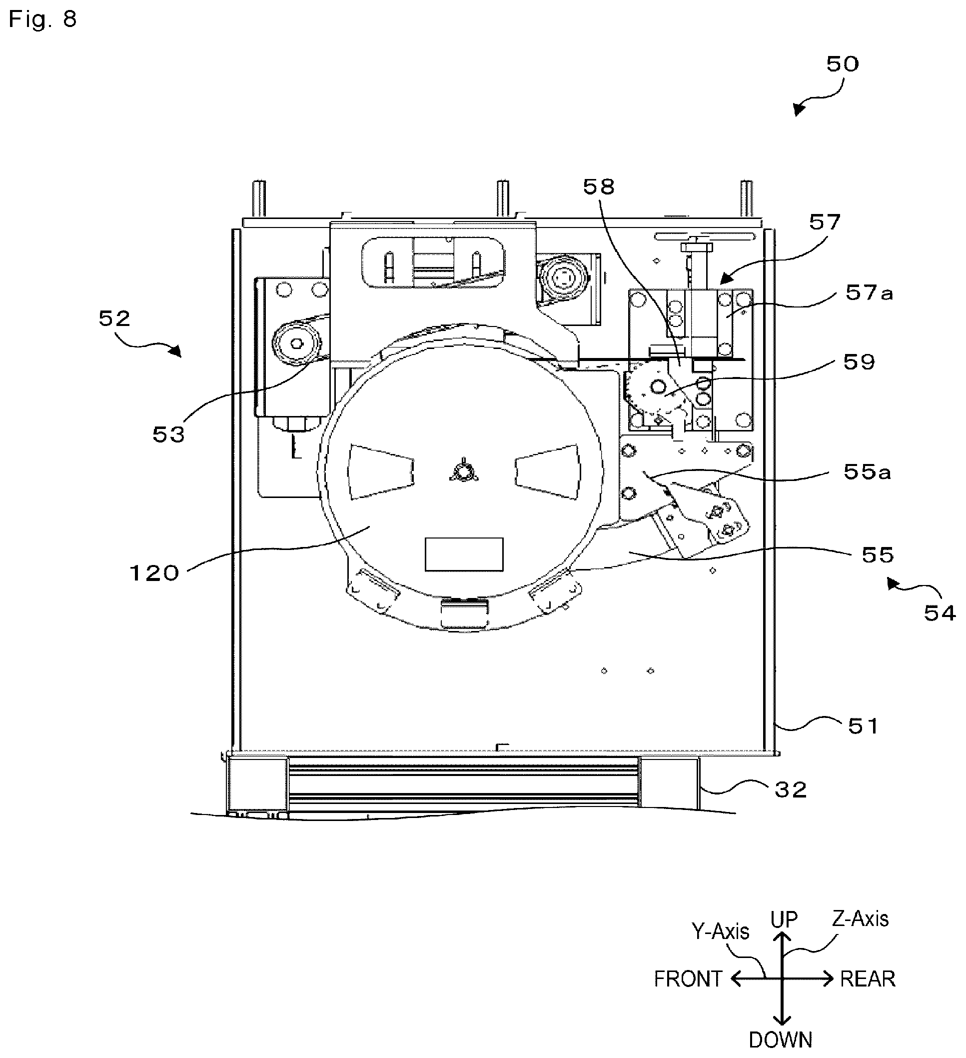 Patent US12479683 Figure 7 – Reel attaching/detaching device and feeder preparation system