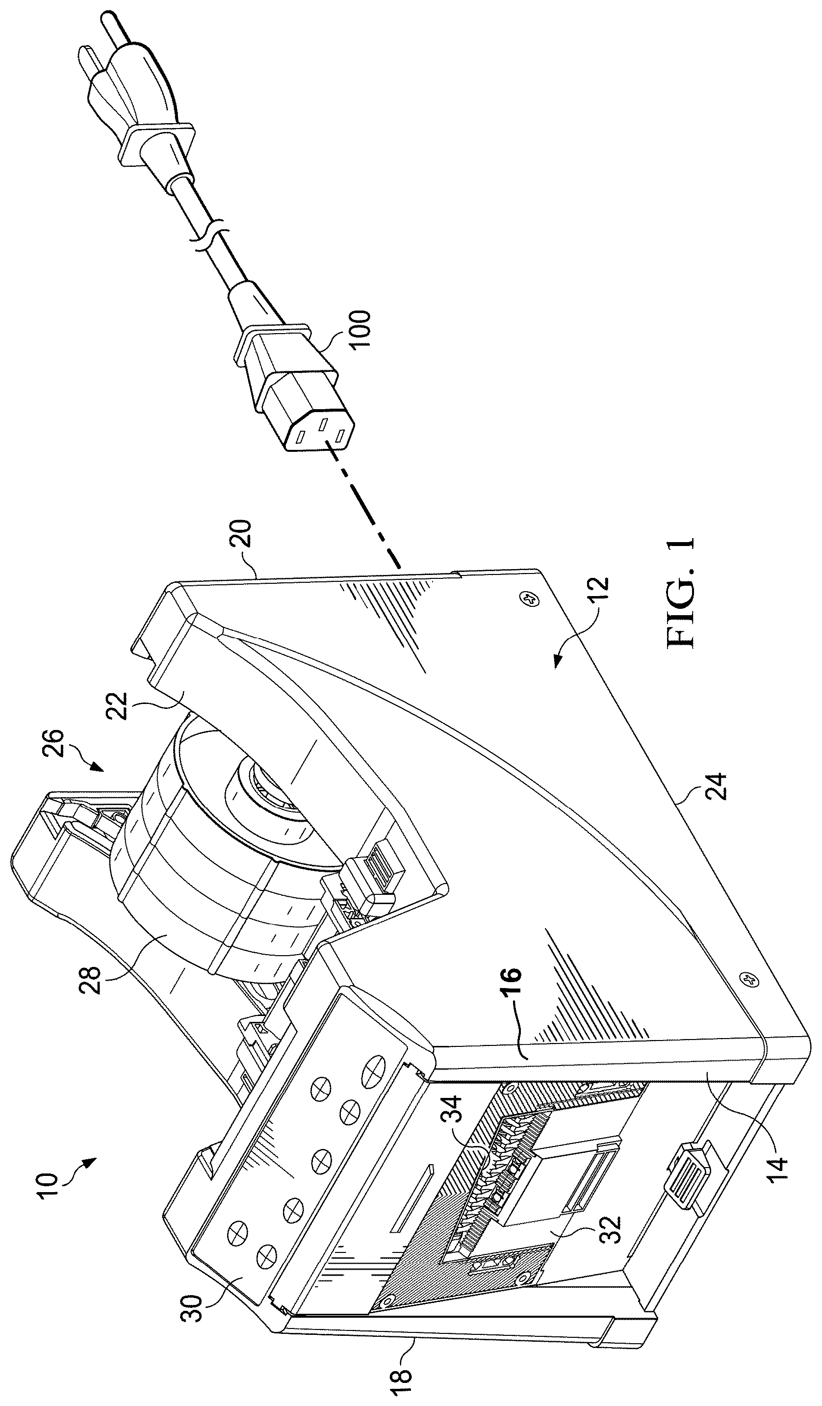 Patent US12479686 Figure 1 – Automatic tape dispensing system