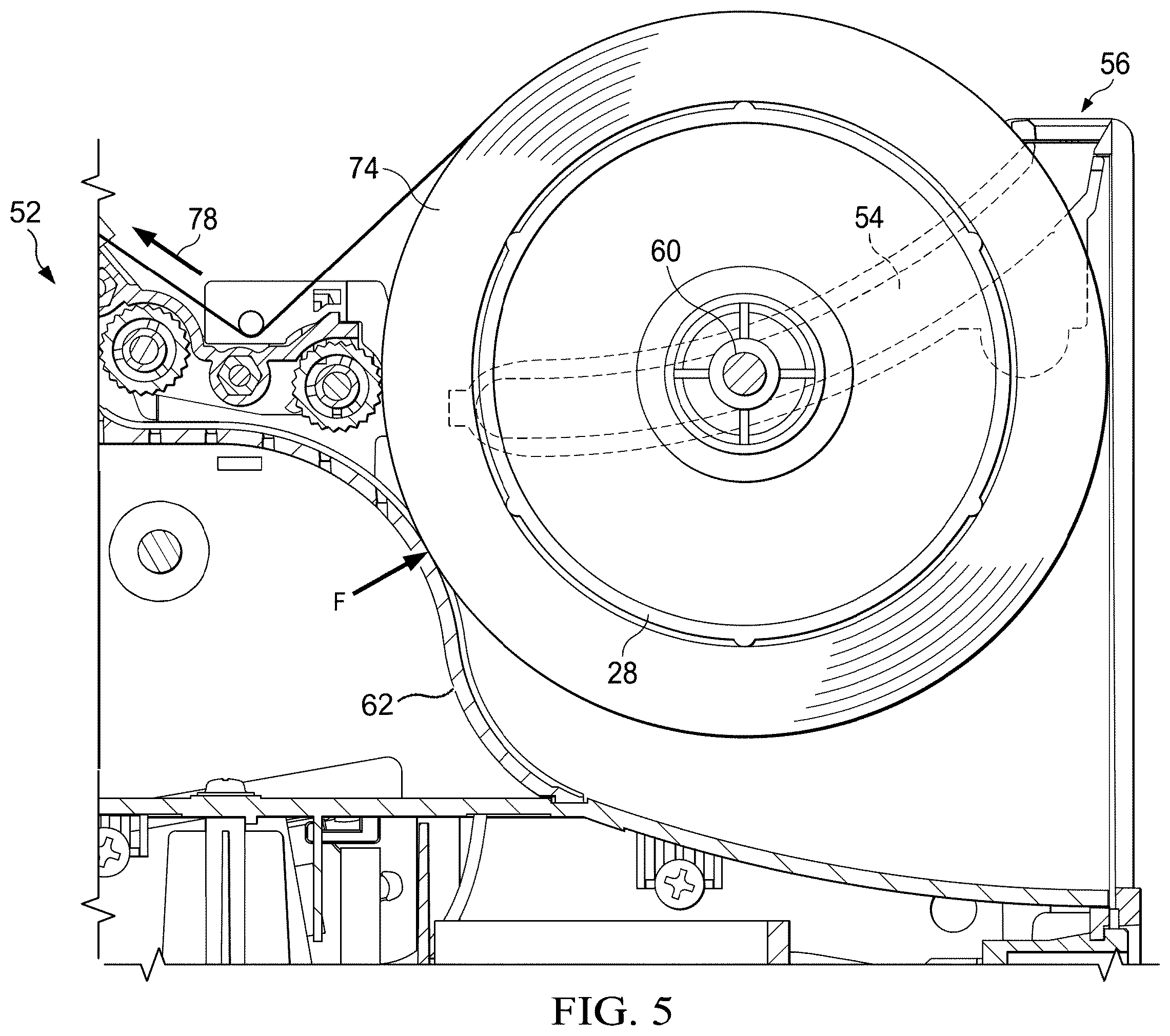 Patent US12479686 Figure 6 – Automatic tape dispensing system