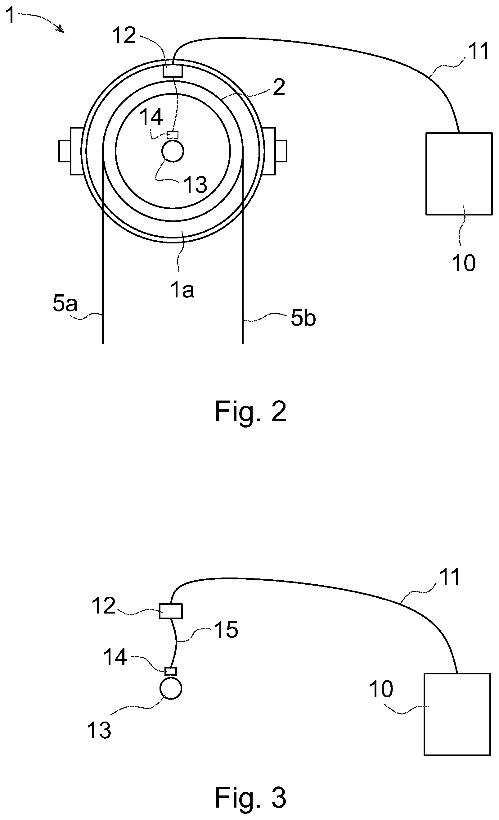 Patent US12479698 Figure 2 – Arrangement for detecting bearing failures in elevator