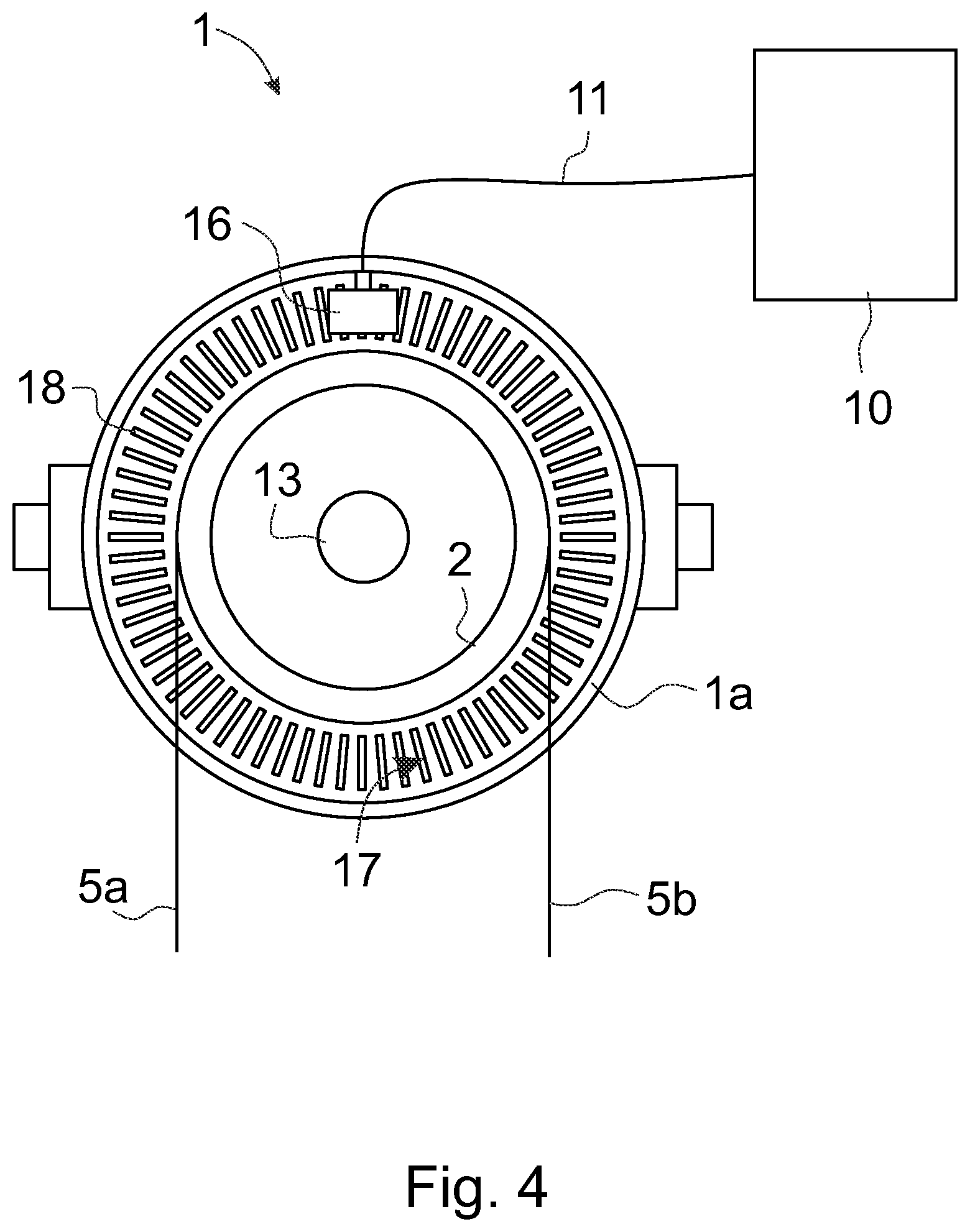 Patent US12479698 Figure 3 – Arrangement for detecting bearing failures in elevator