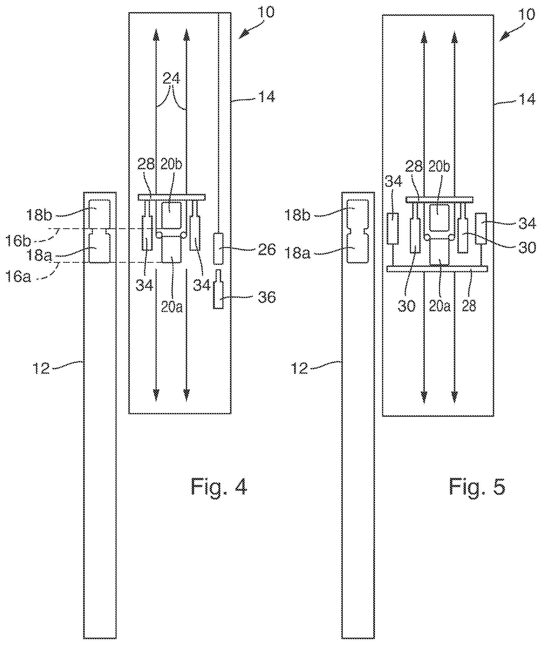 Patent US12479700 Figure 3 – Elevator system having two shafts
