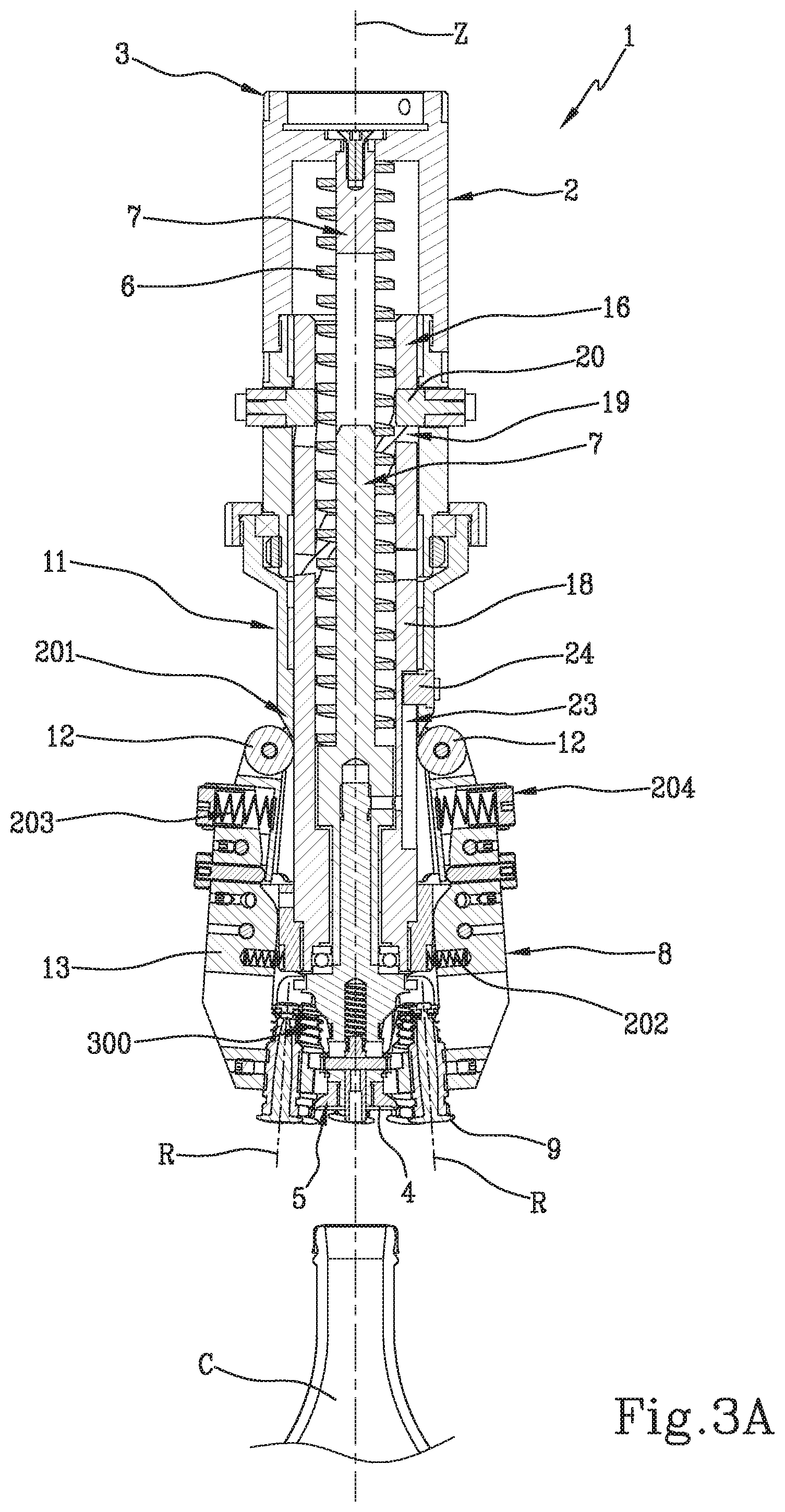 Patent US12479710 Figure 5 – Capping head for a capping machine, capping method and cap