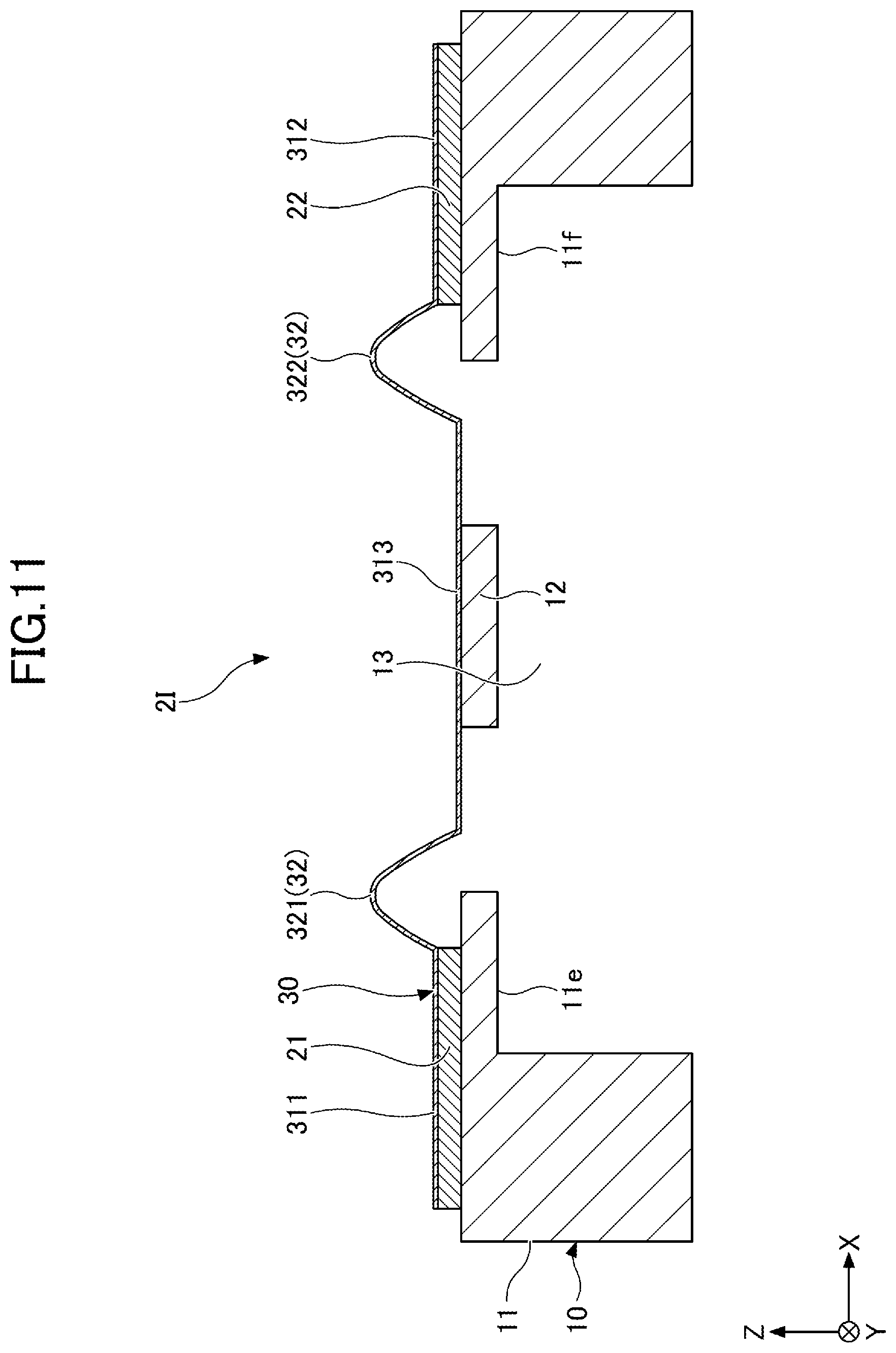 Patent US12479716 Figure 11 – Vibration device, speaker unit, and method for manufacturing vibration device