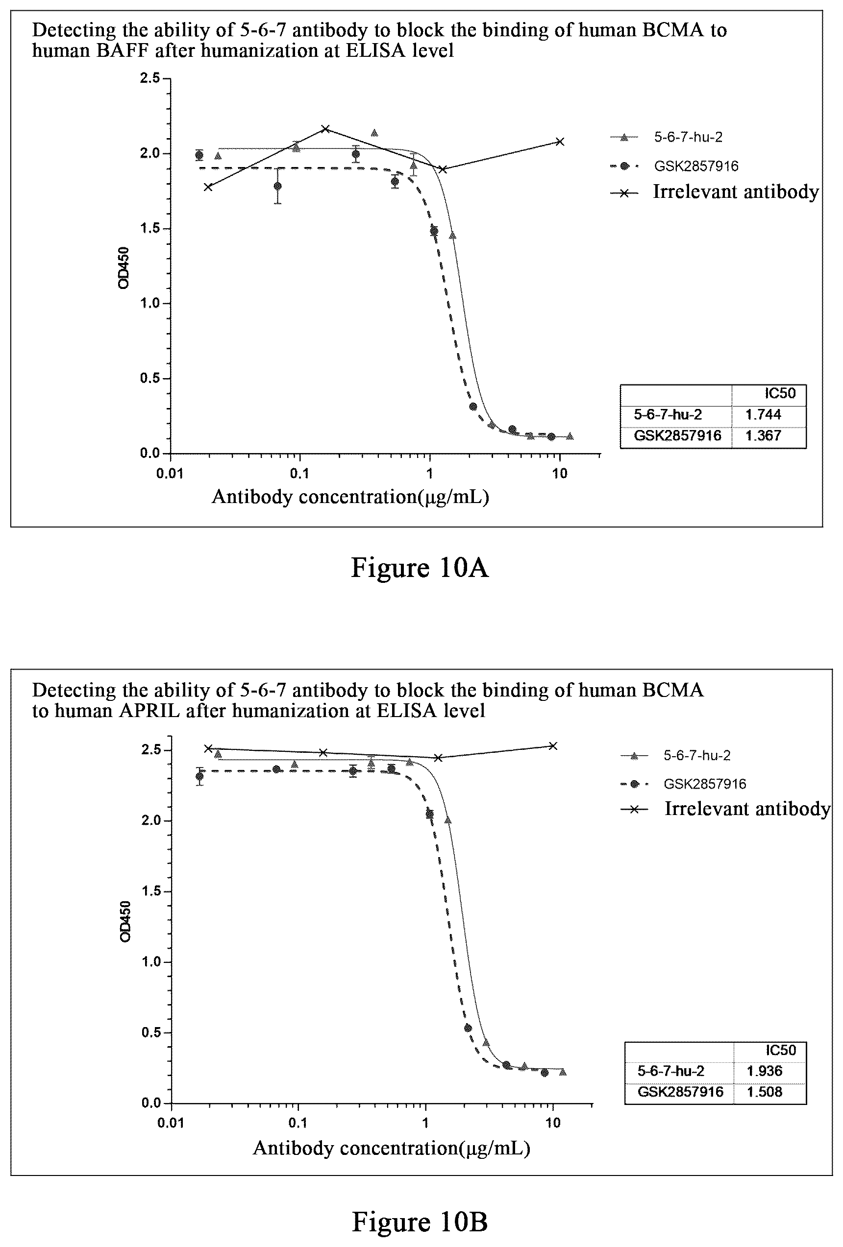 Patent US12479922 Figure 10 – Humanized monoclonal antibody targeting BCMA and having human monkey cross-reactivity