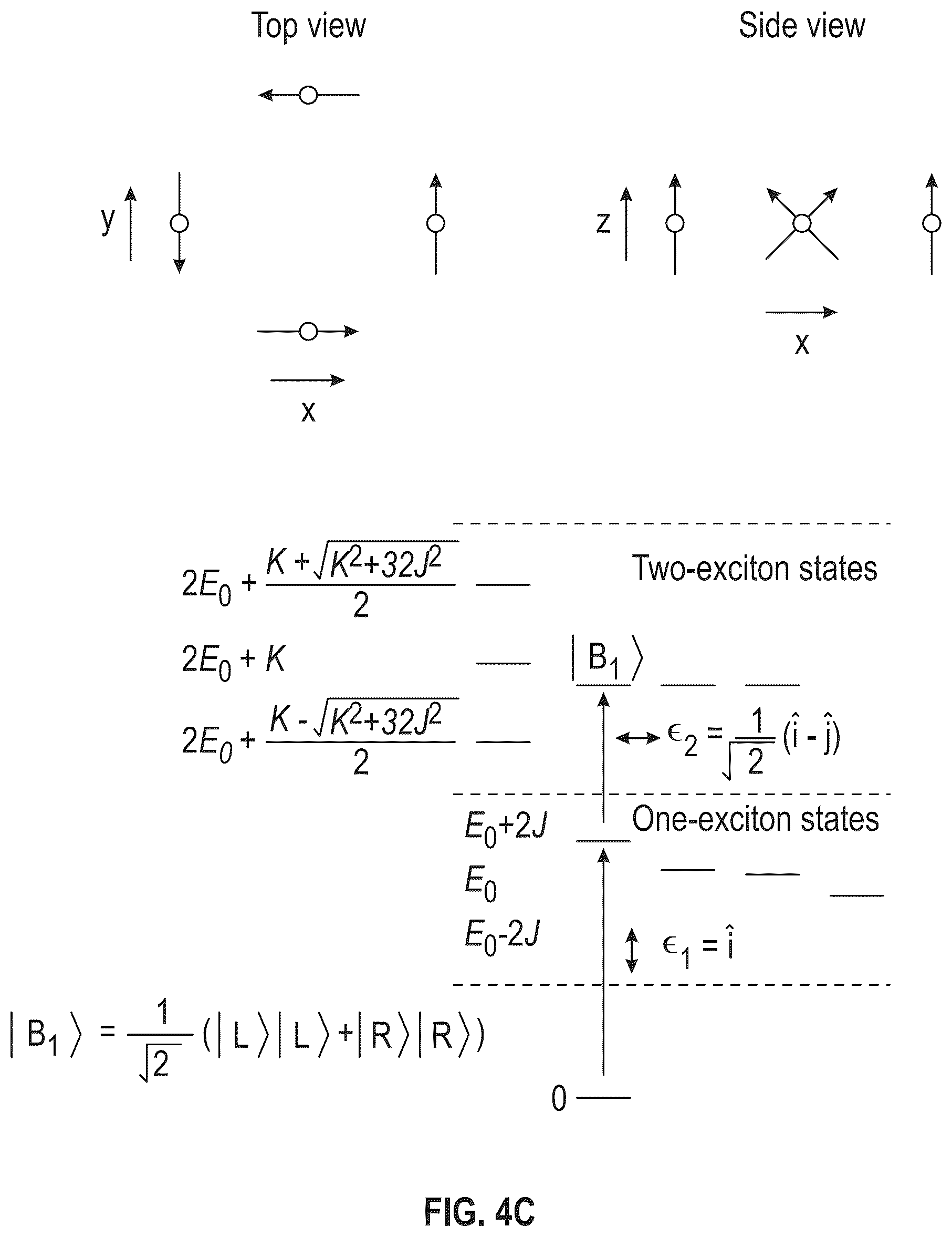 Patent US12479998 Figure 4 – Dyes in dye aggregate systems—engineering J, K, and dye packing