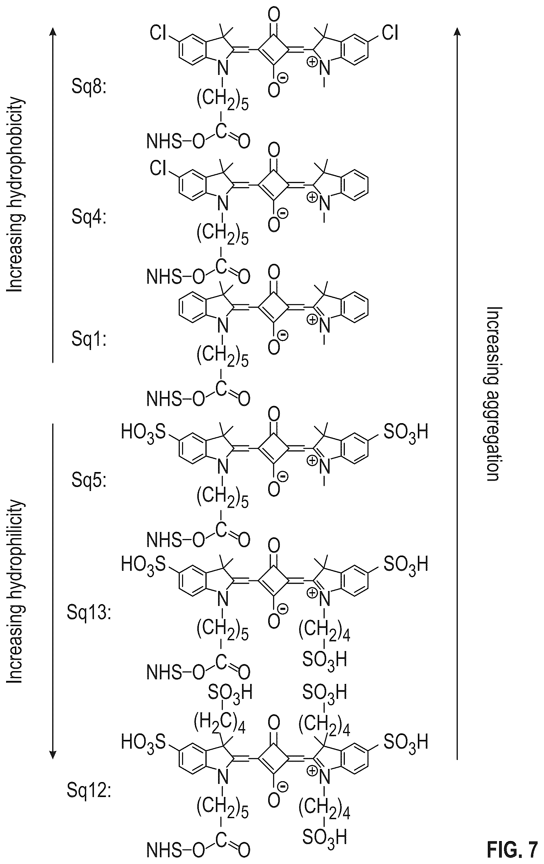 Patent US12479998 Figure 10 – Dyes in dye aggregate systems—engineering J, K, and dye packing