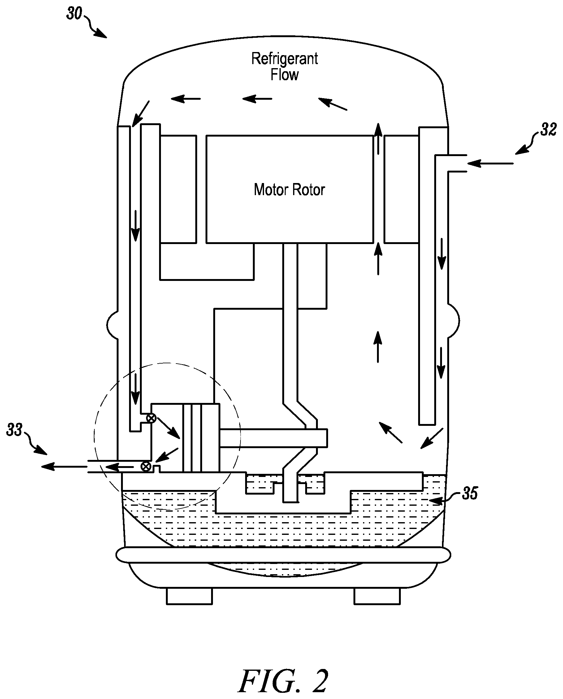 Patent US12480030 Figure 2 – Vapor compression systems containing lubricant-refrigerant compositions