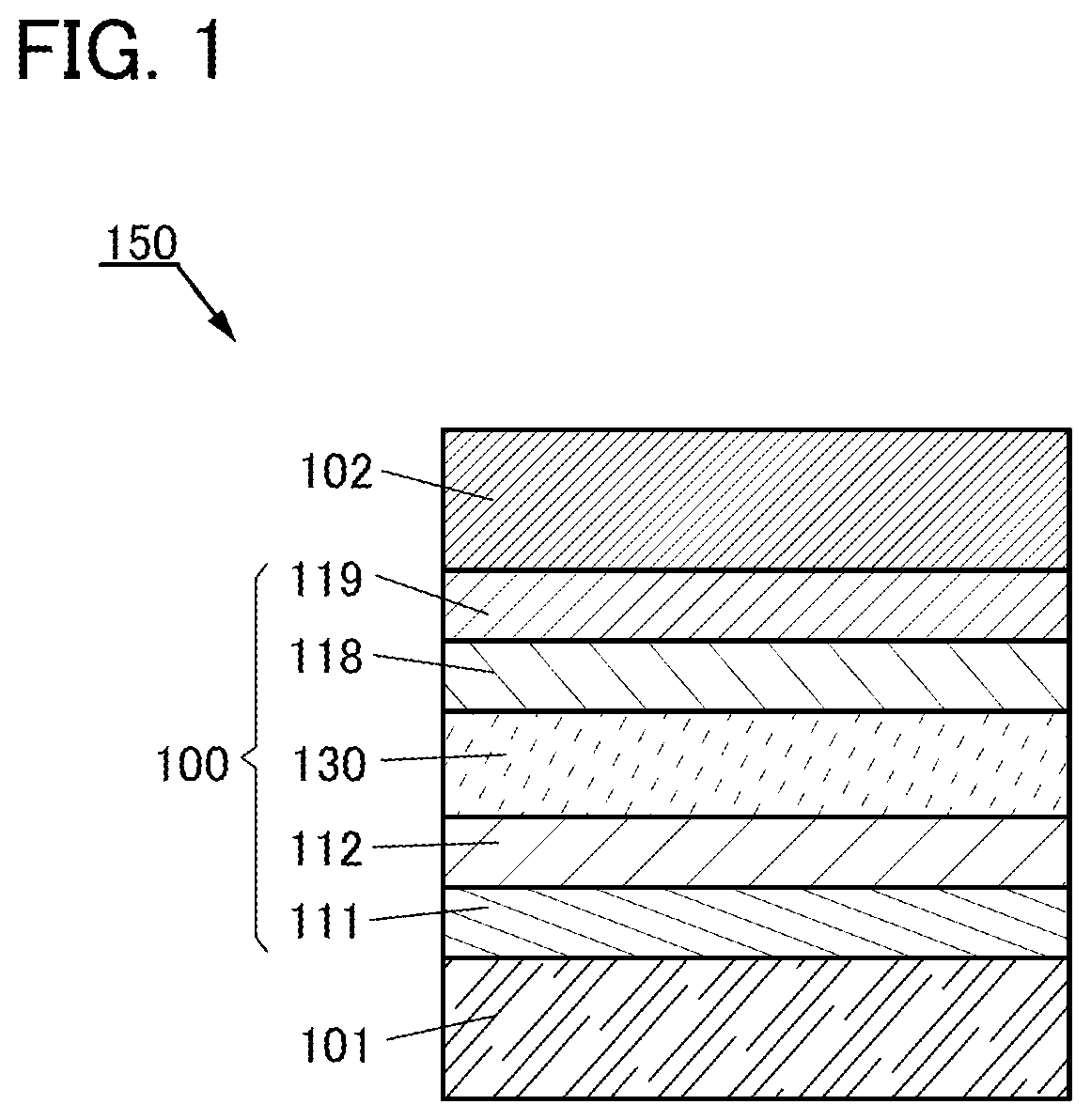 Patent US12480038 Figure 1 – Light-emitting element, display device, electronic device, and lighting device
