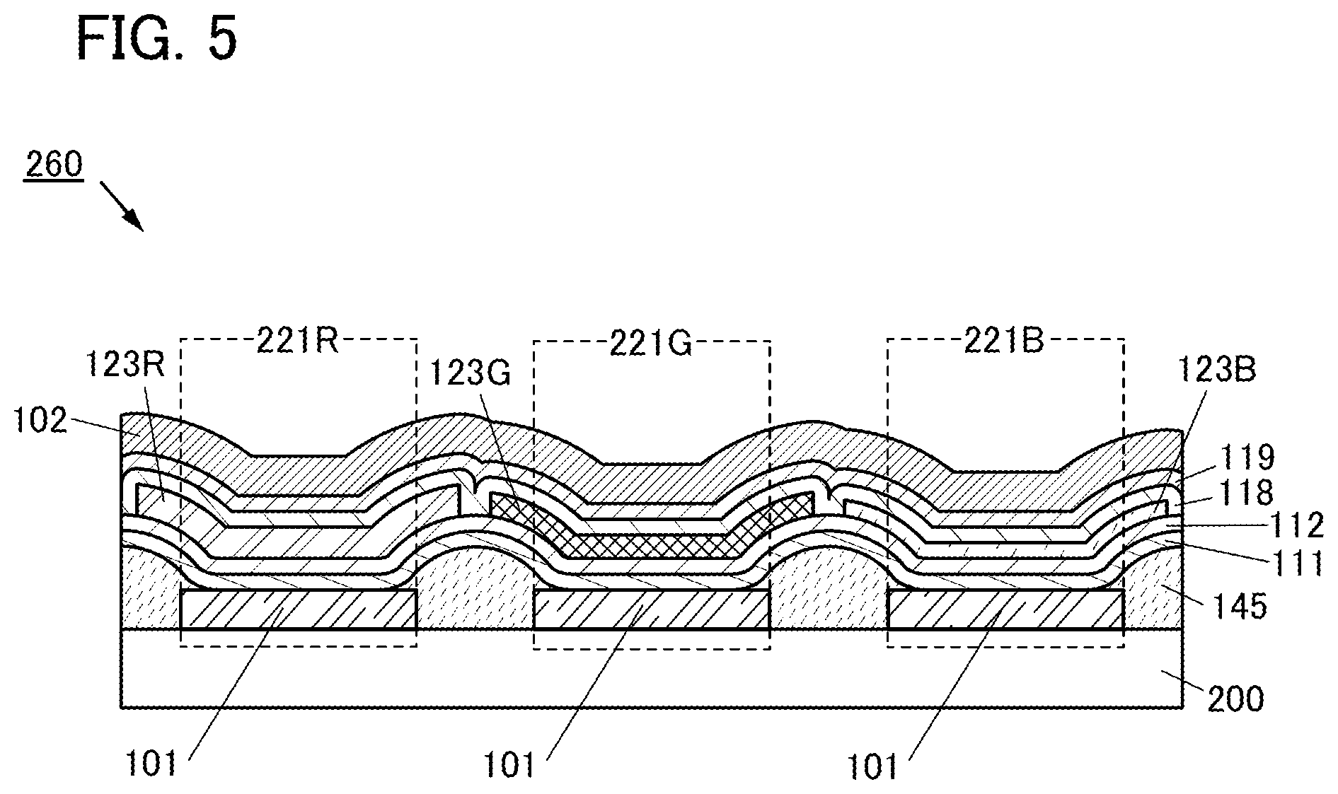 Patent US12480038 Figure 5 – Light-emitting element, display device, electronic device, and lighting device