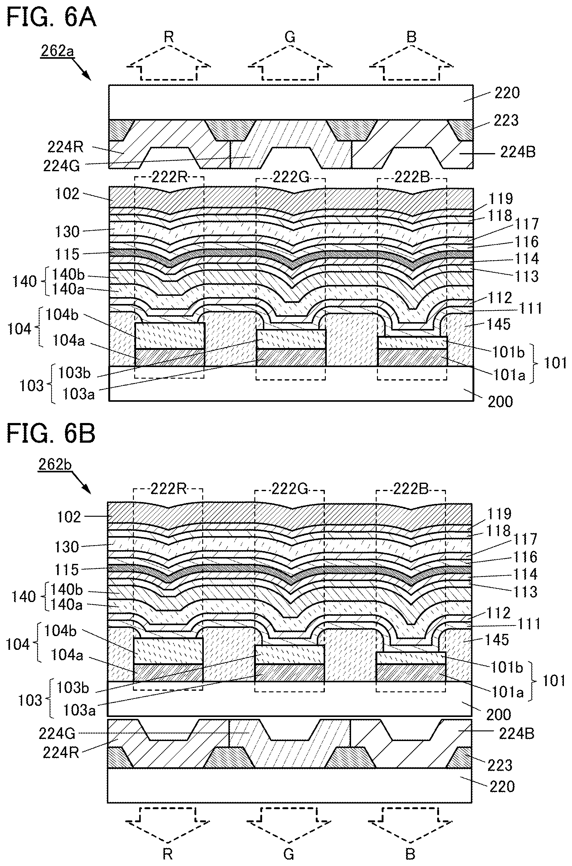 Patent US12480038 Figure 6 – Light-emitting element, display device, electronic device, and lighting device
