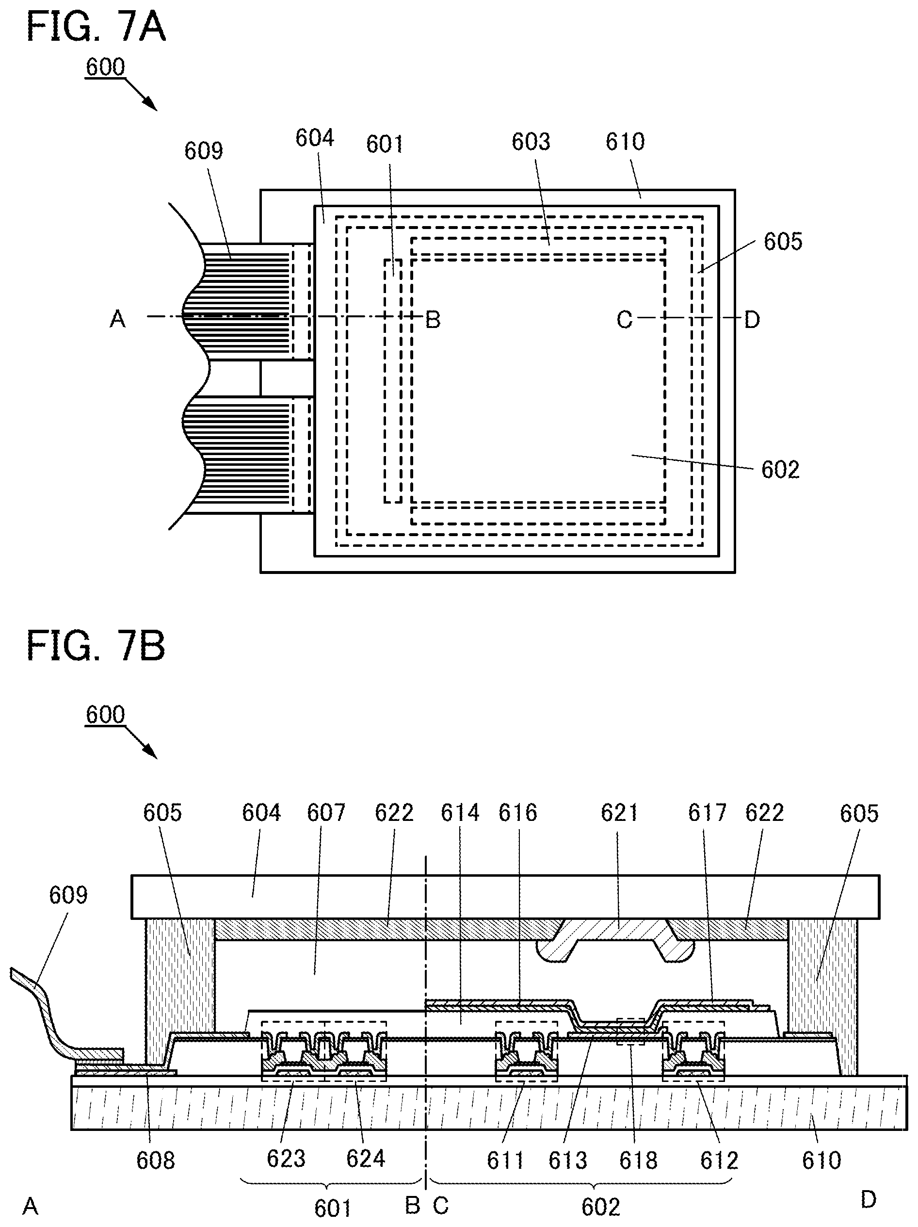 Patent US12480038 Figure 7 – Light-emitting element, display device, electronic device, and lighting device