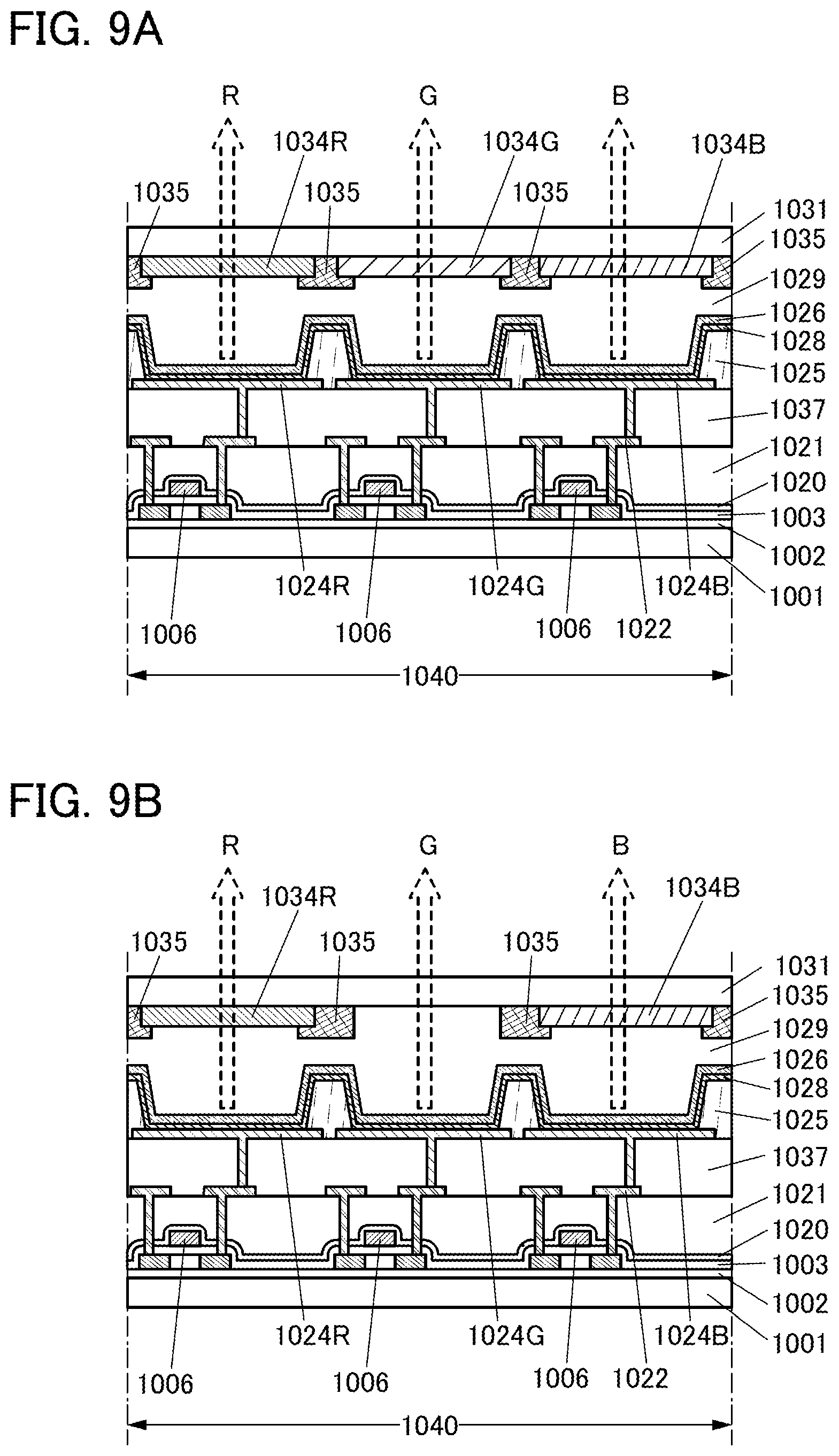 Patent US12480038 Figure 9 – Light-emitting element, display device, electronic device, and lighting device