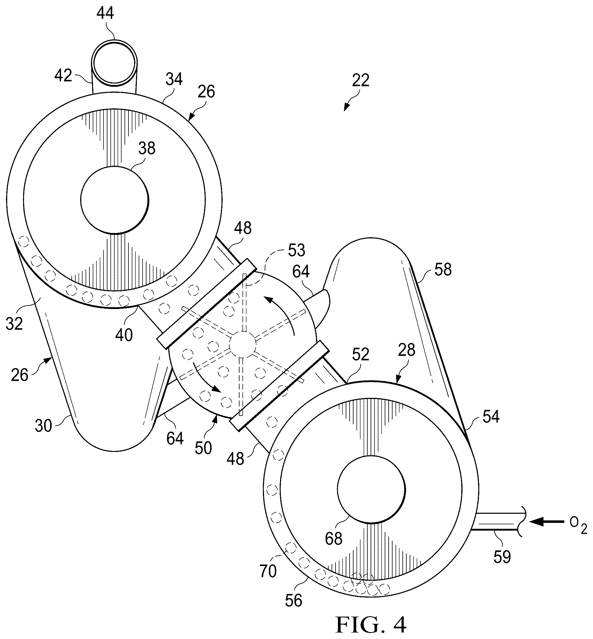 Patent US12480055 Figure 4 – Pyrolysis reactor system and method