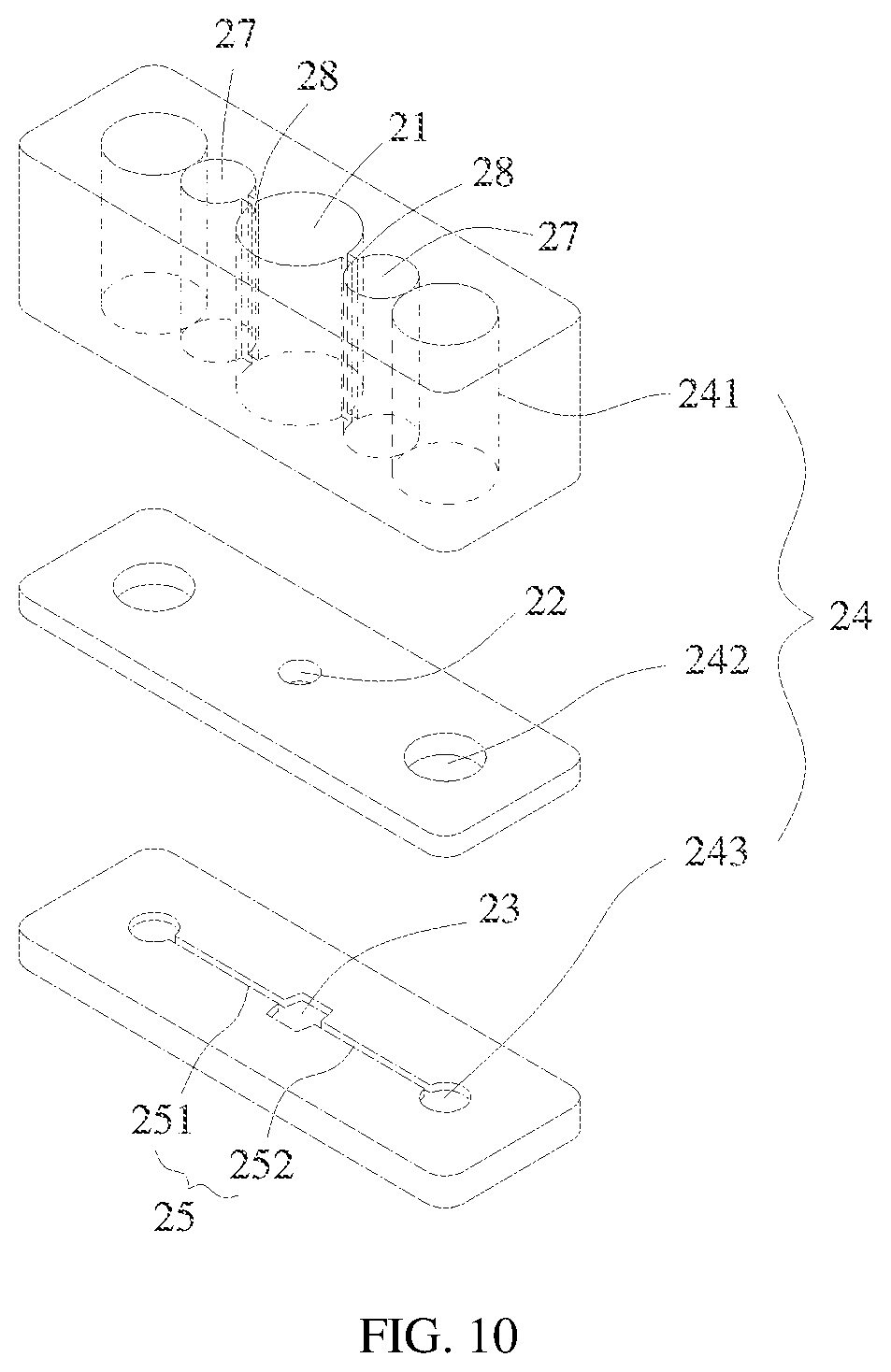 Patent US12480078 Figure 10 – 3D multi-organ co-culture chip