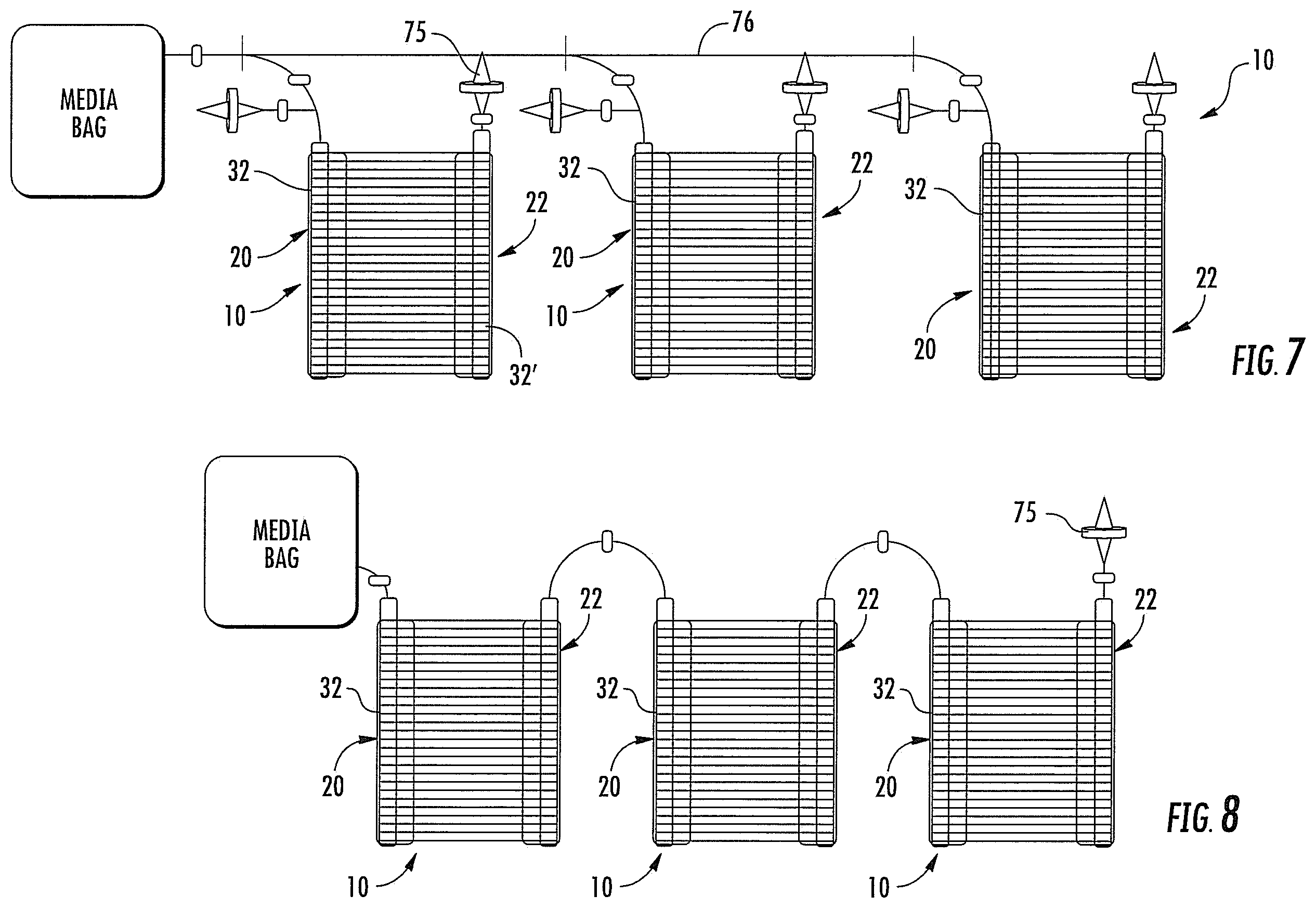 Patent US12480082 Figure 6 – Cell culture apparatuses with manifolds including column structures