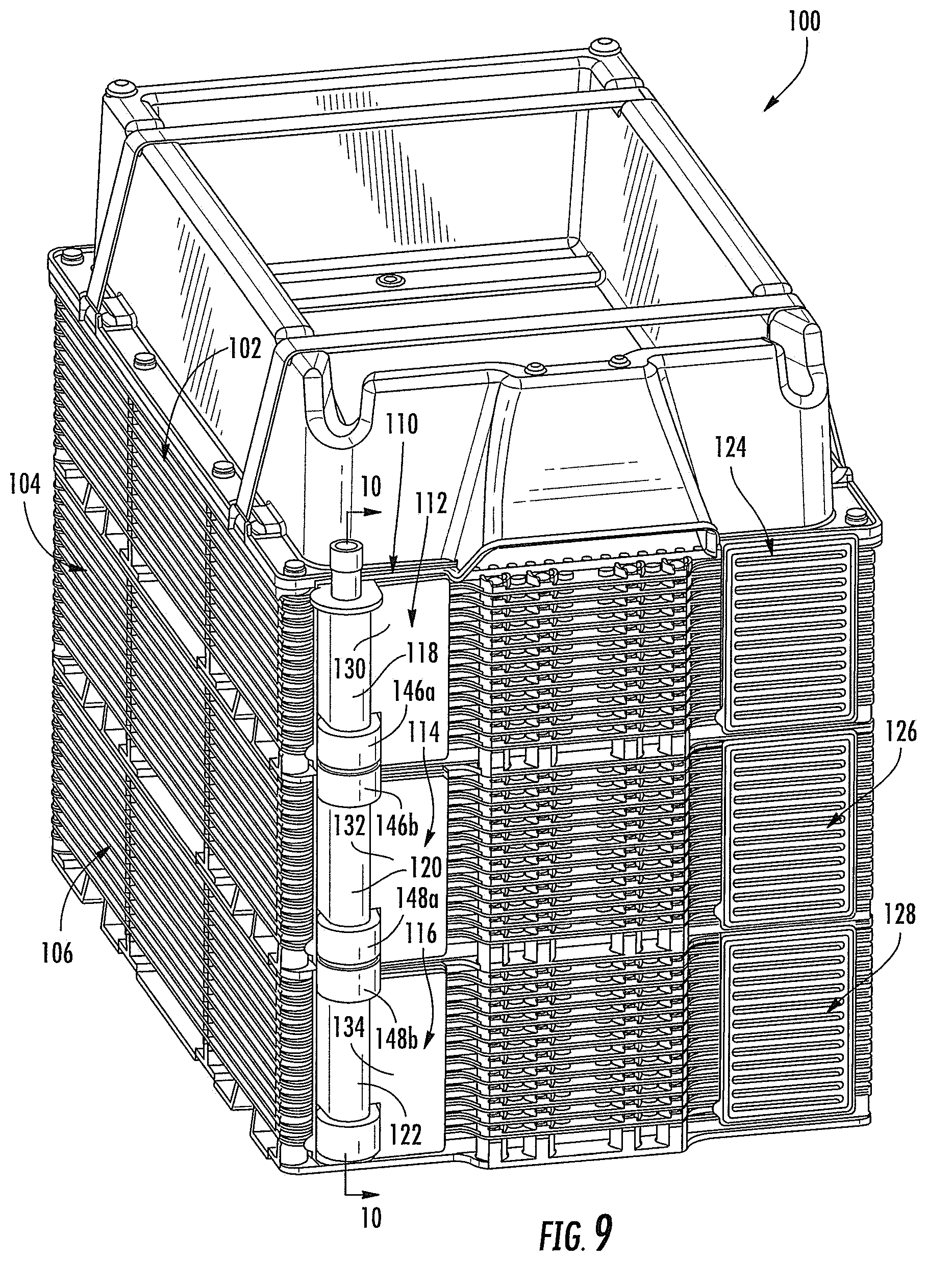 Patent US12480082 Figure 7 – Cell culture apparatuses with manifolds including column structures