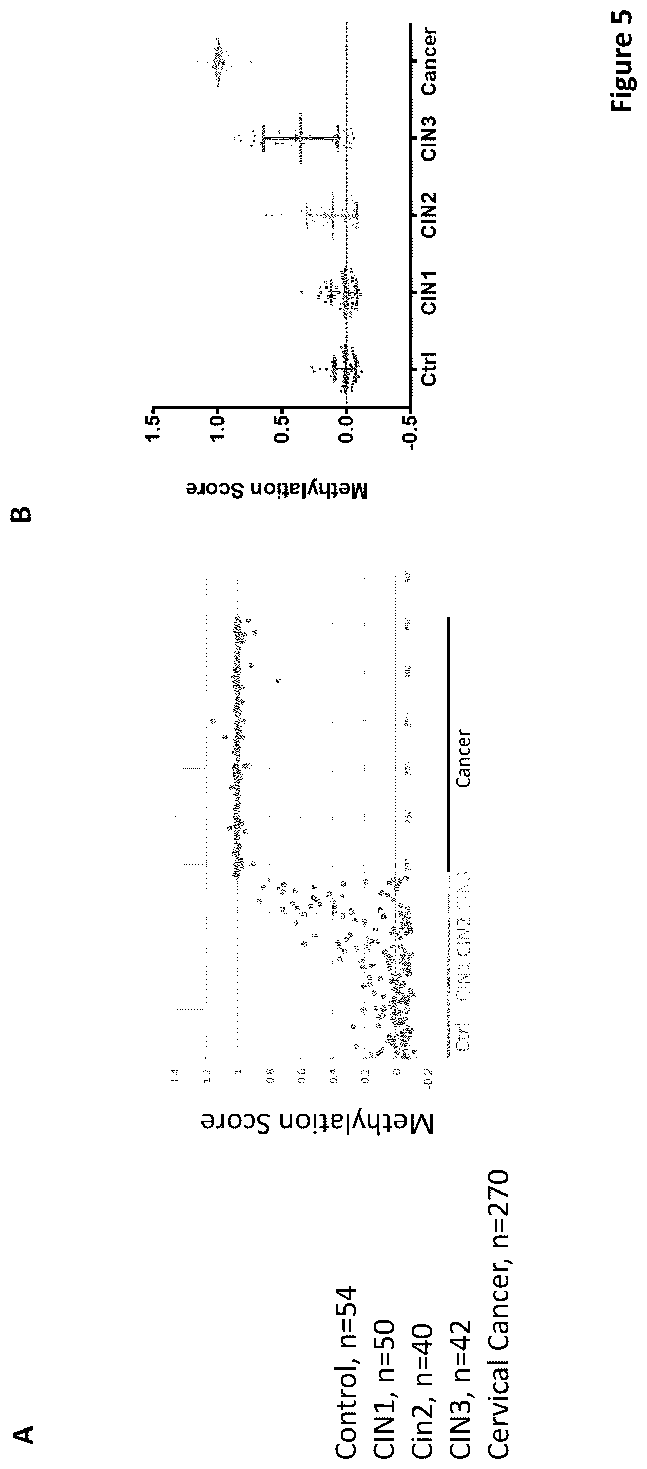 Patent US12480164 Figure 5 – DNA methylation biomarkers for early detection of cervical cancer