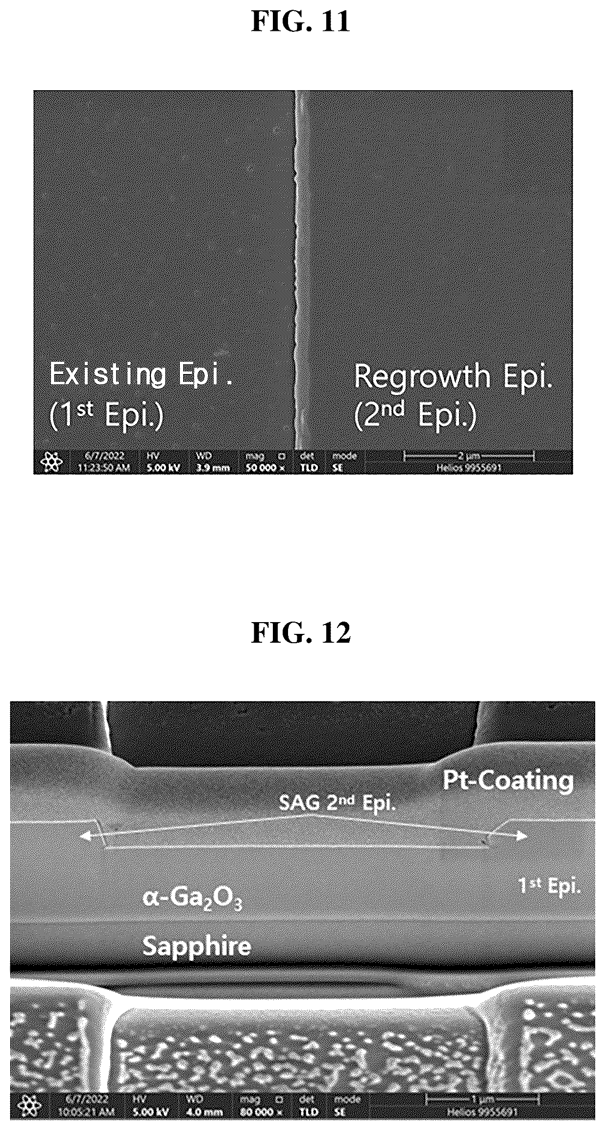 Patent US12480222 Figure 6 – Alpha gallium oxide thin-film structure having high conductivity obtained using selective area growth in HVPE growth manner and method for manufacturing the same