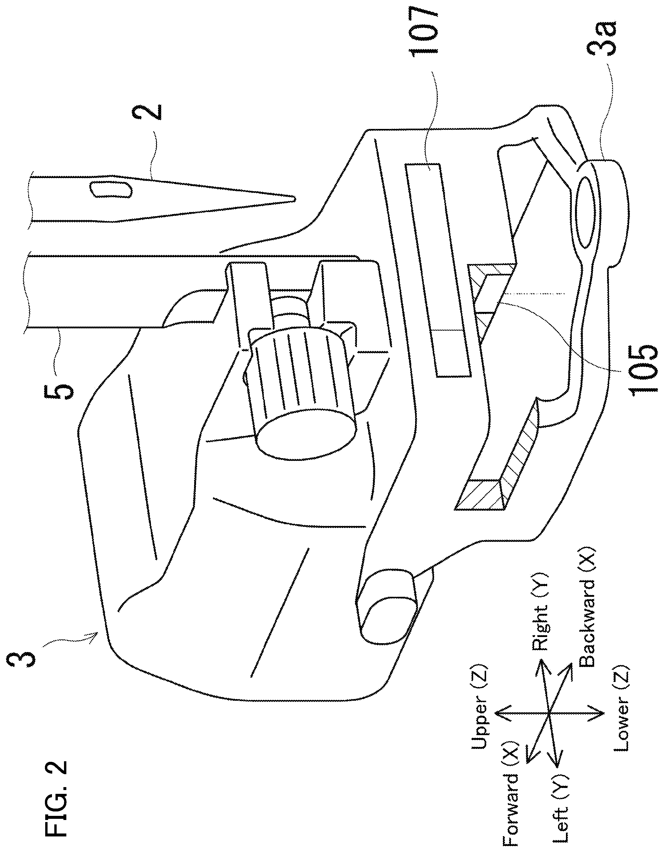 Patent US12480241 Figure 2 – Sewing machine
