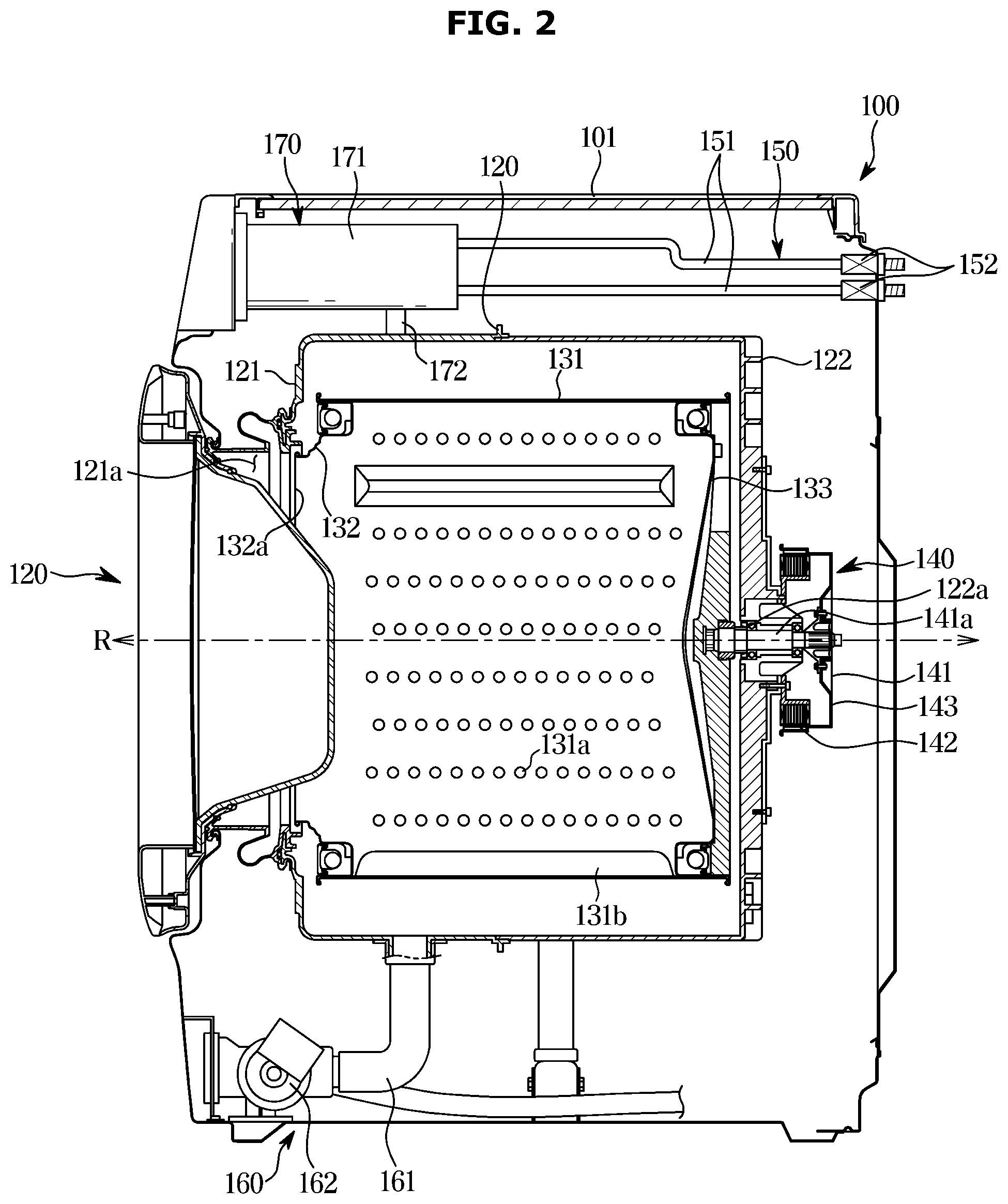 Patent US12480244 Figure 2 – Washing machine, control method therefor and control panel therefore