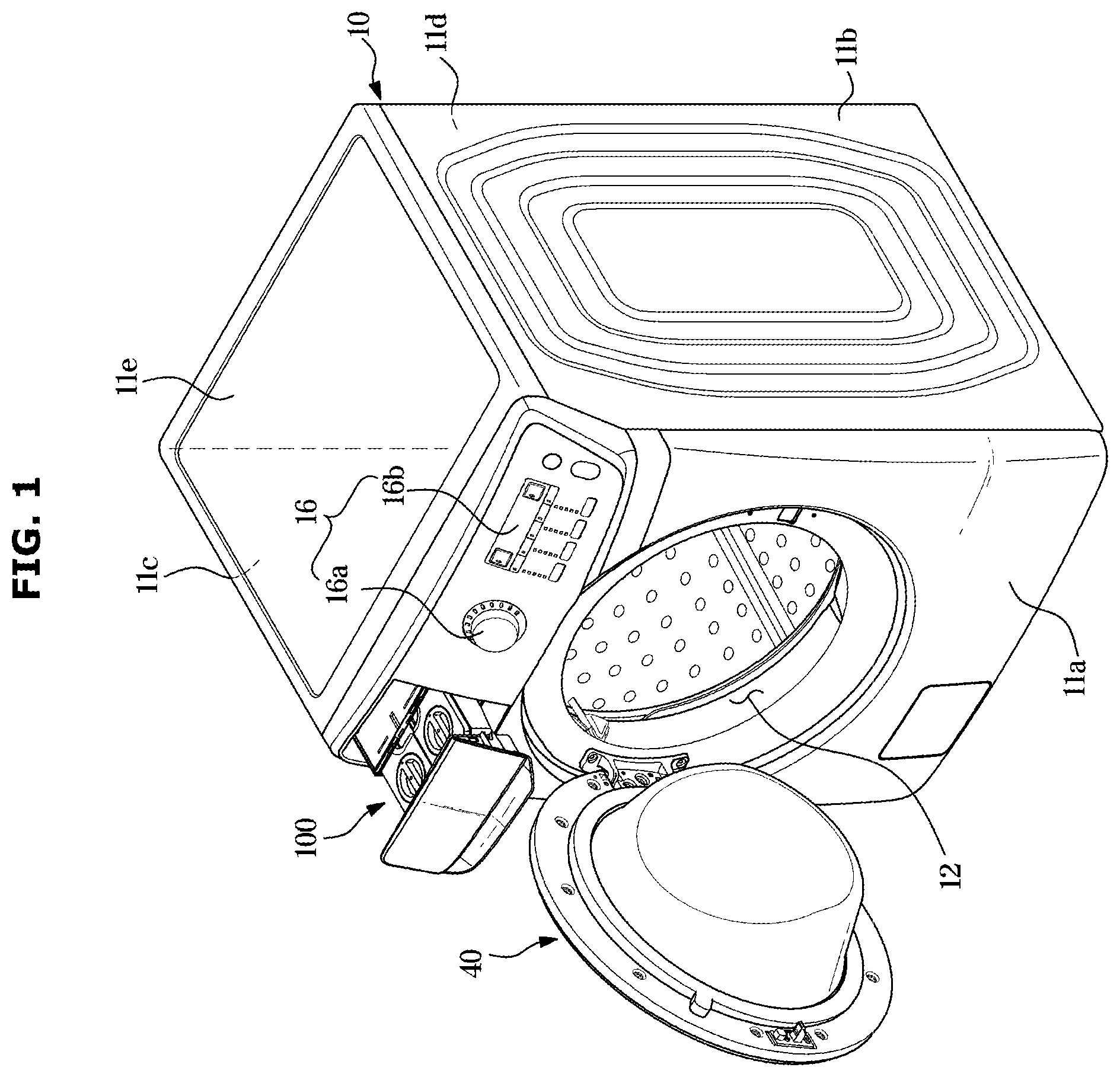 Patent US12480245 Figure 1 – Detergent supply apparatus and washing machine having same