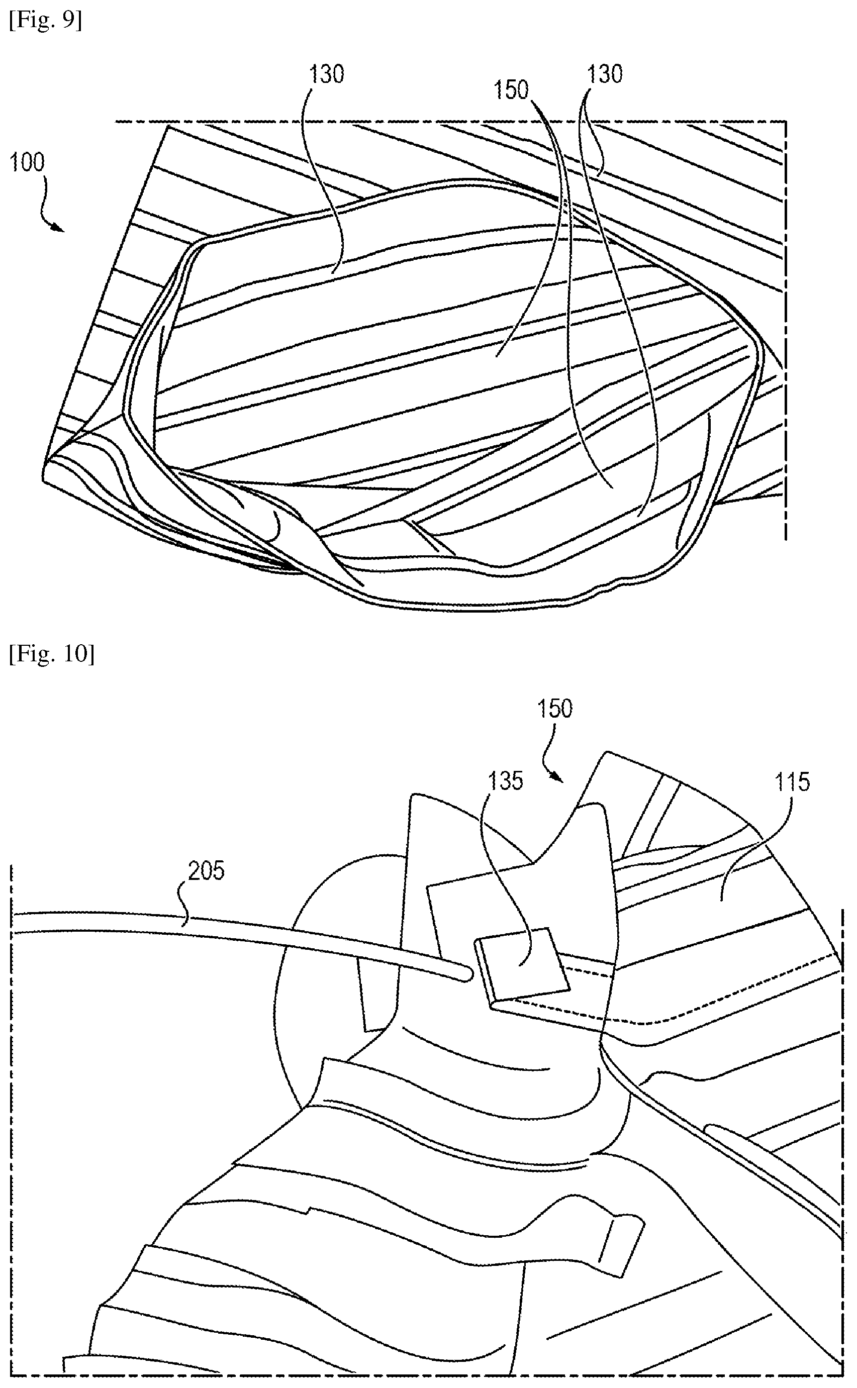 Patent US12480250 Figure 10 – Collapsible crease-smoothing cabinet comprising a curtain with a textile wall and a frame
