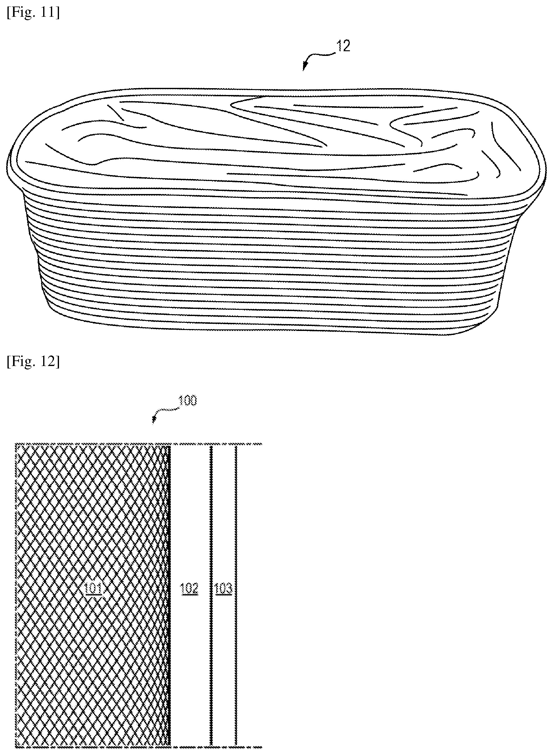 Patent US12480250 Figure 11 – Collapsible crease-smoothing cabinet comprising a curtain with a textile wall and a frame