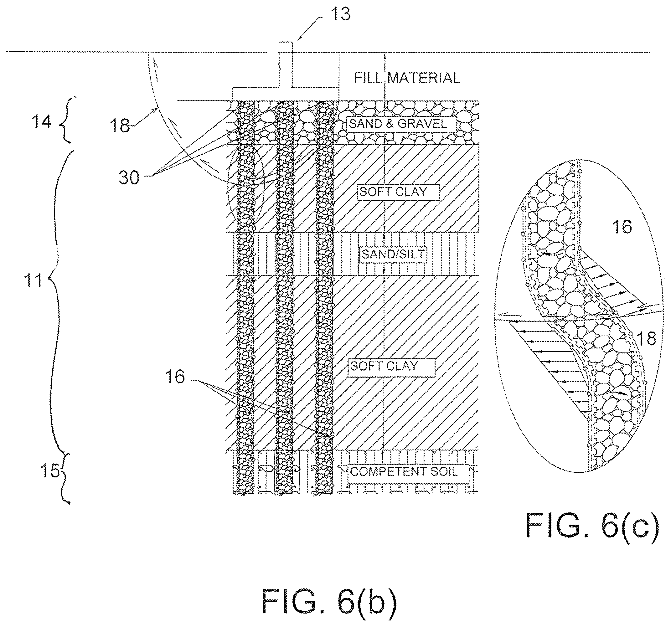 Patent US12480260 Figure 8 – Shear resistant drain system for improving weak foundation soils