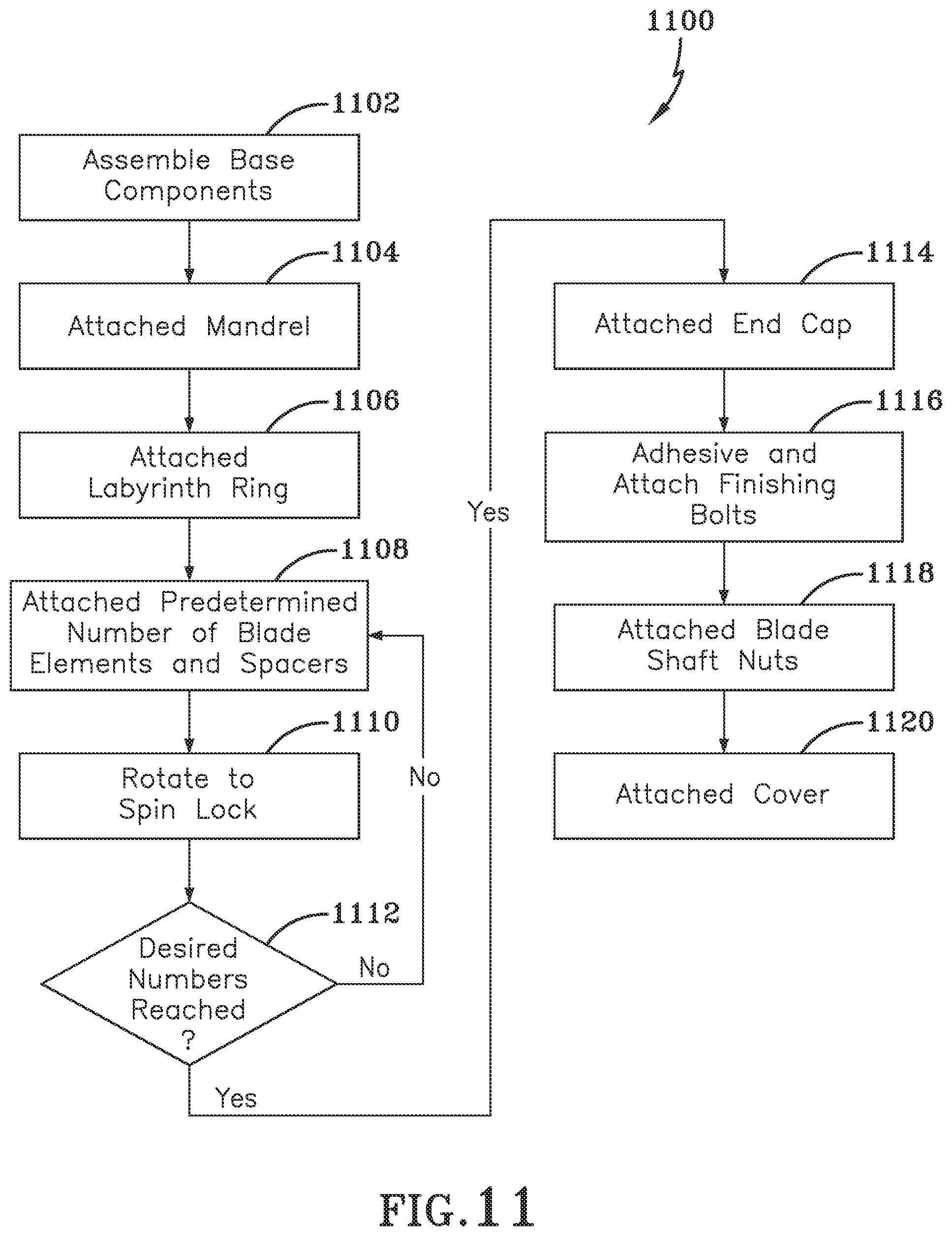 Patent US12480263 Figure 11 – Material removal manufacture, assembly, and method of assembly