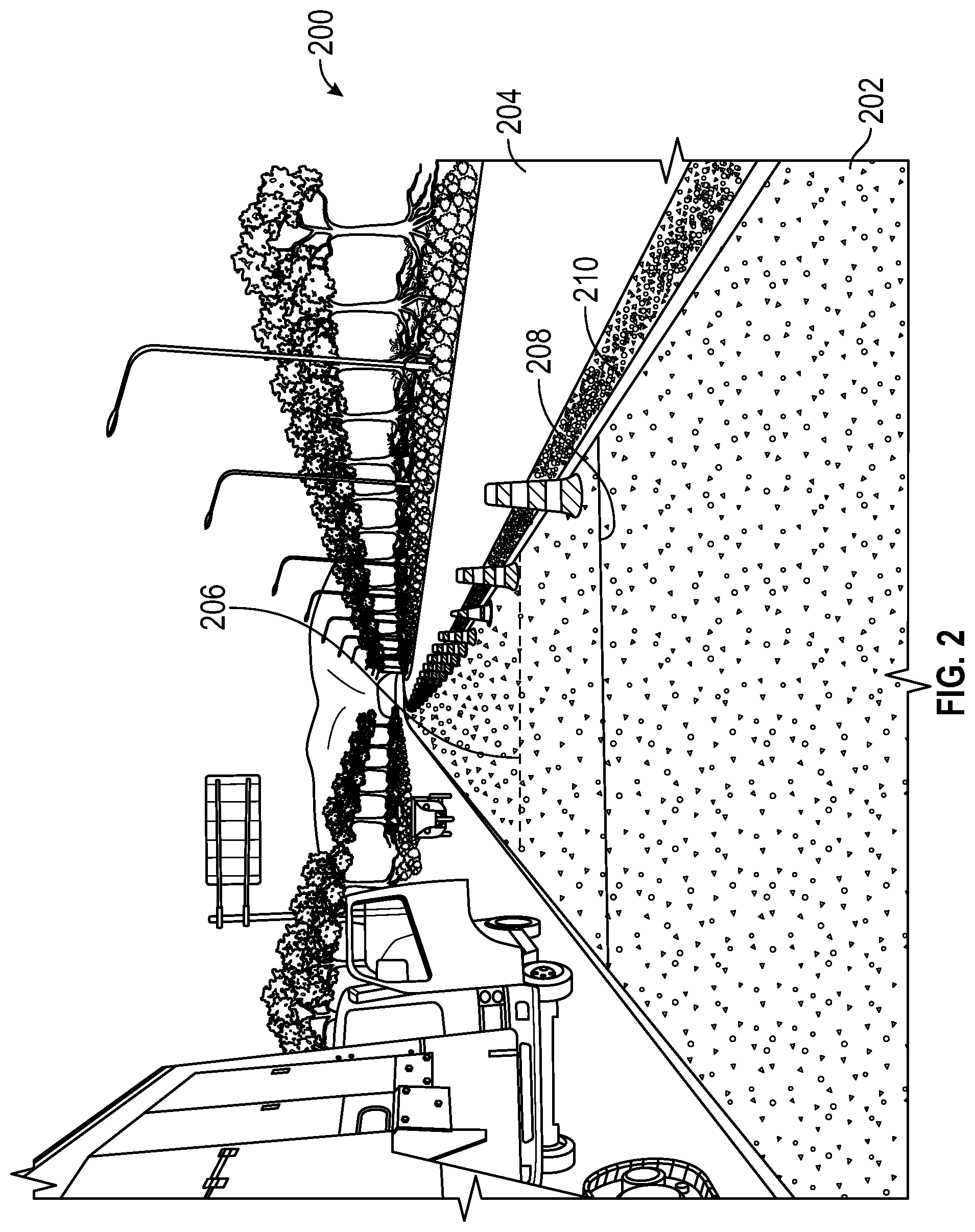 Patent US12480264 Figure 2 – System for determining volume of material being cut