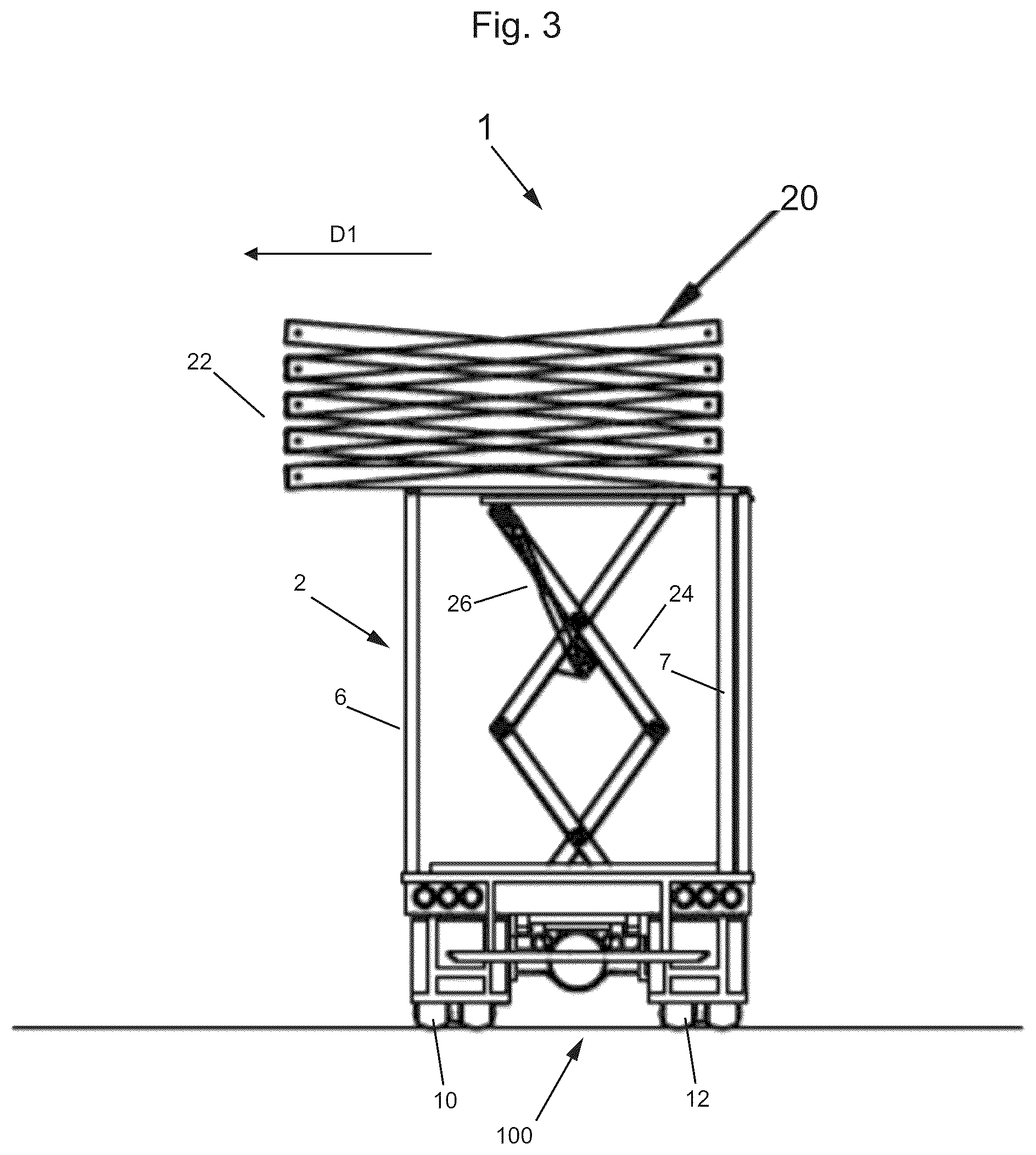 Patent US12480266 Figure 3 – Rapid deploy mobile pedestrian bridge