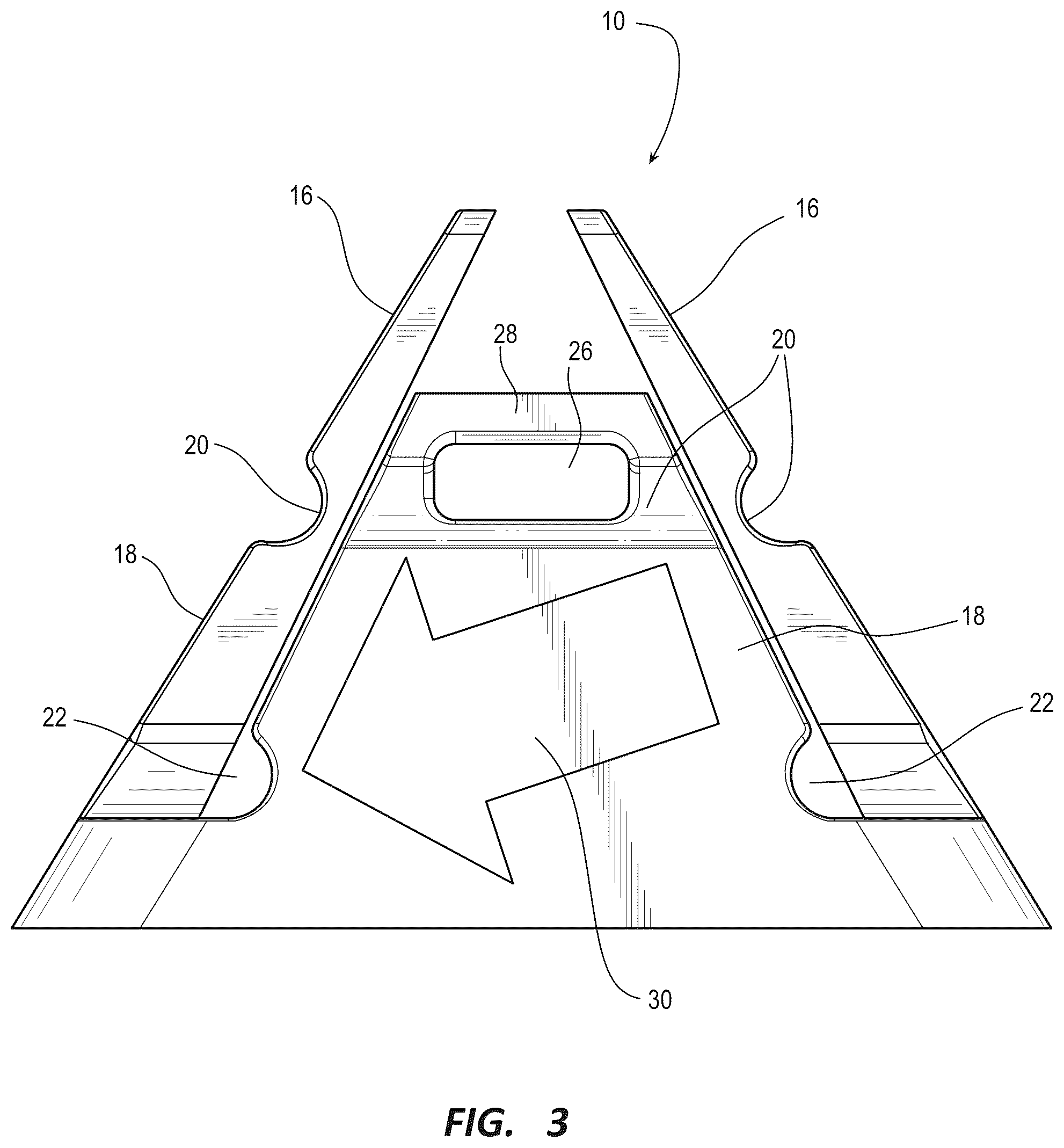 Patent US12480267 Figure 3 – Indicator sleeve for a traffic director