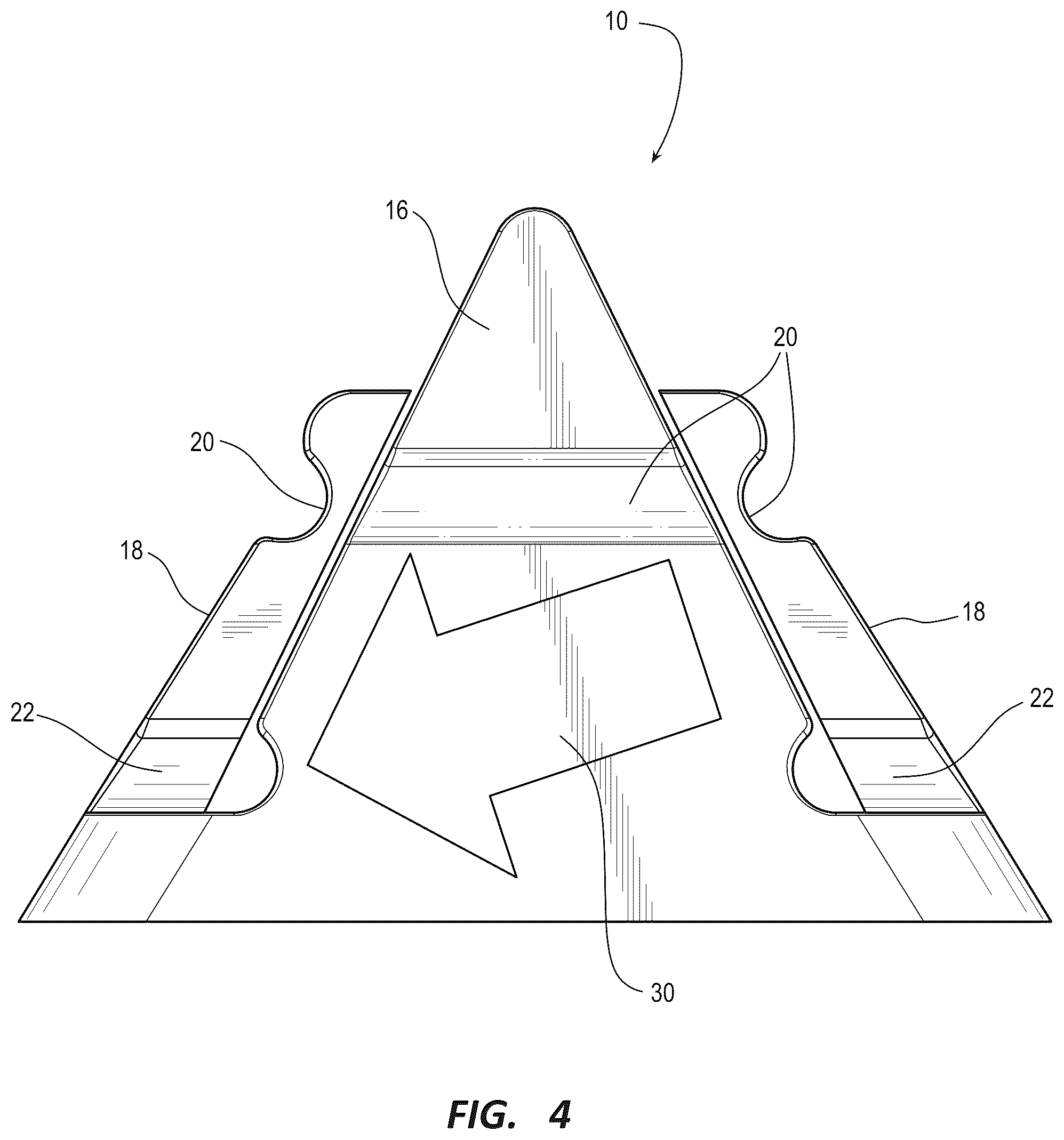 Patent US12480267 Figure 4 – Indicator sleeve for a traffic director