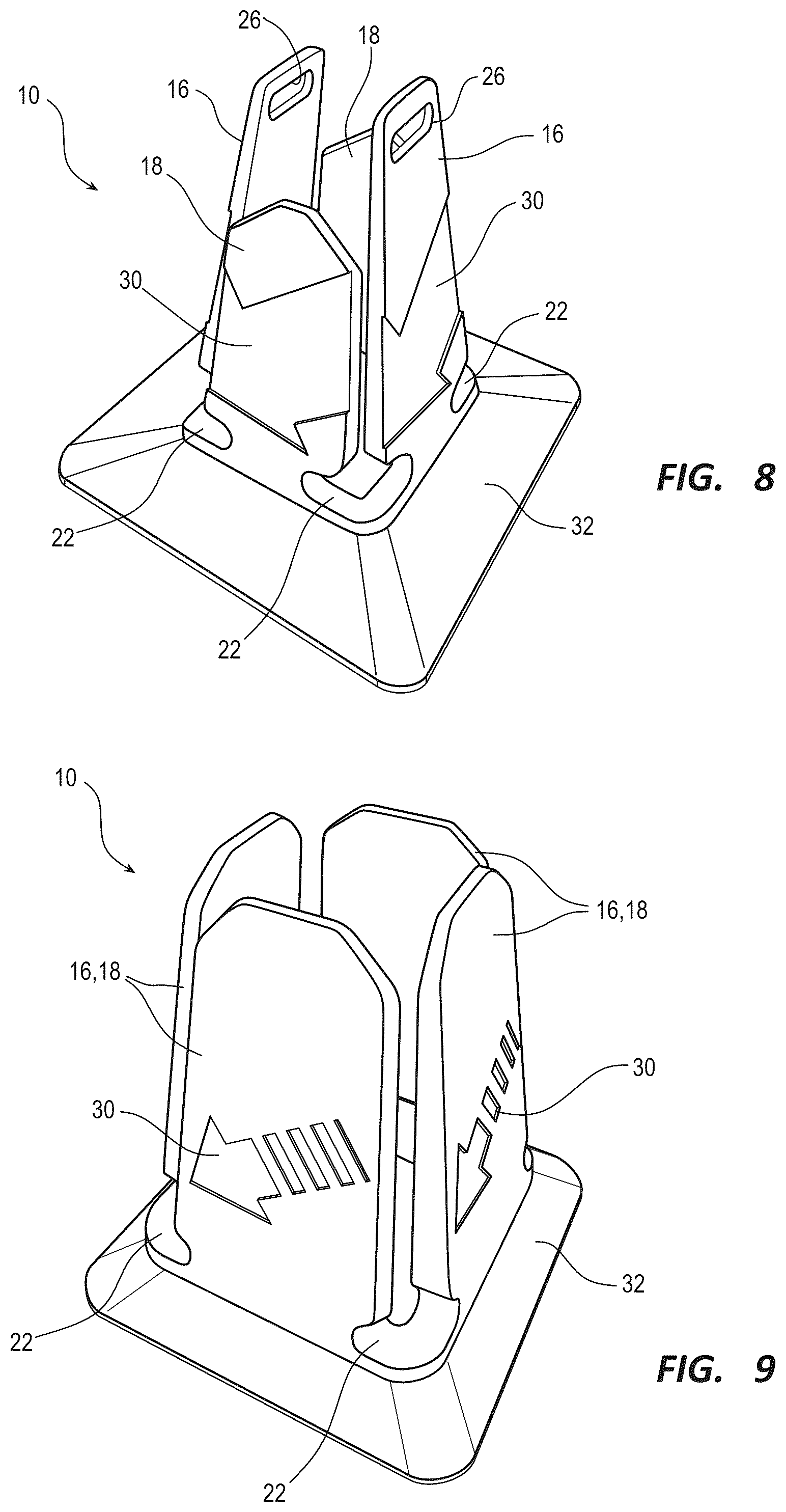 Patent US12480267 Figure 8 – Indicator sleeve for a traffic director