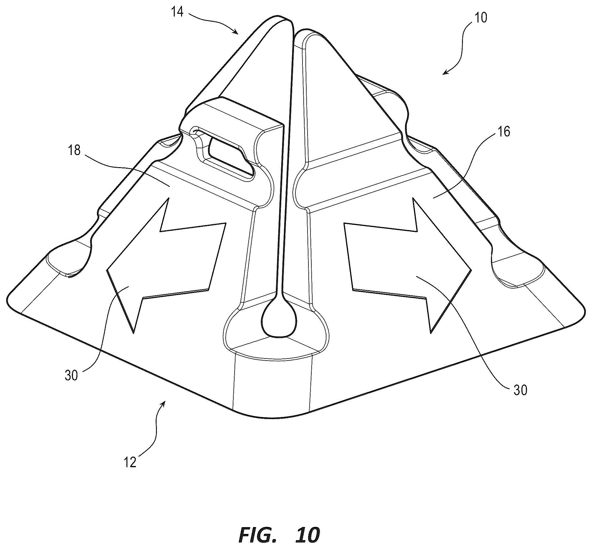 Patent US12480267 Figure 9 – Indicator sleeve for a traffic director