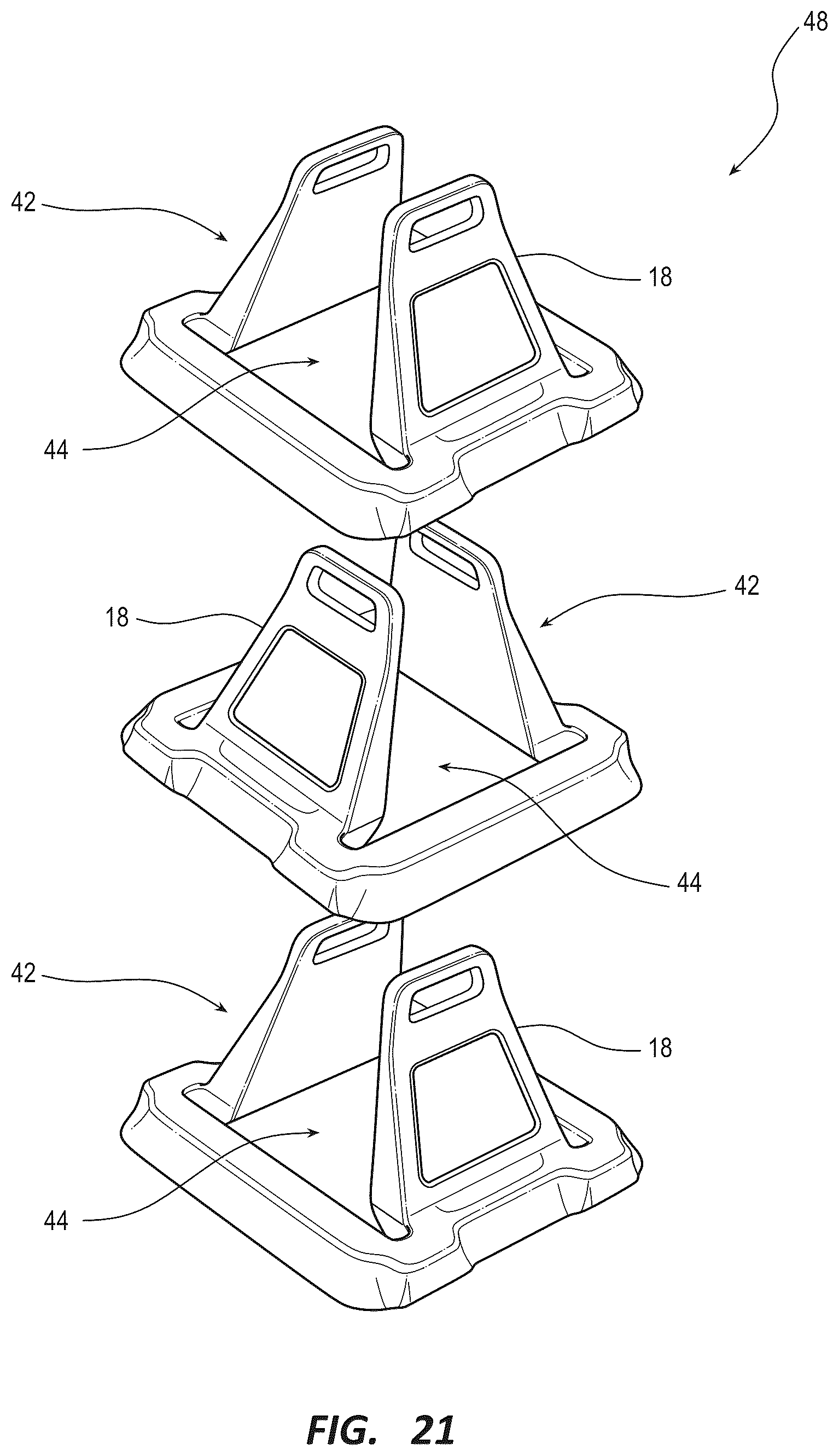 Patent US12480267 Figure 16 – Indicator sleeve for a traffic director