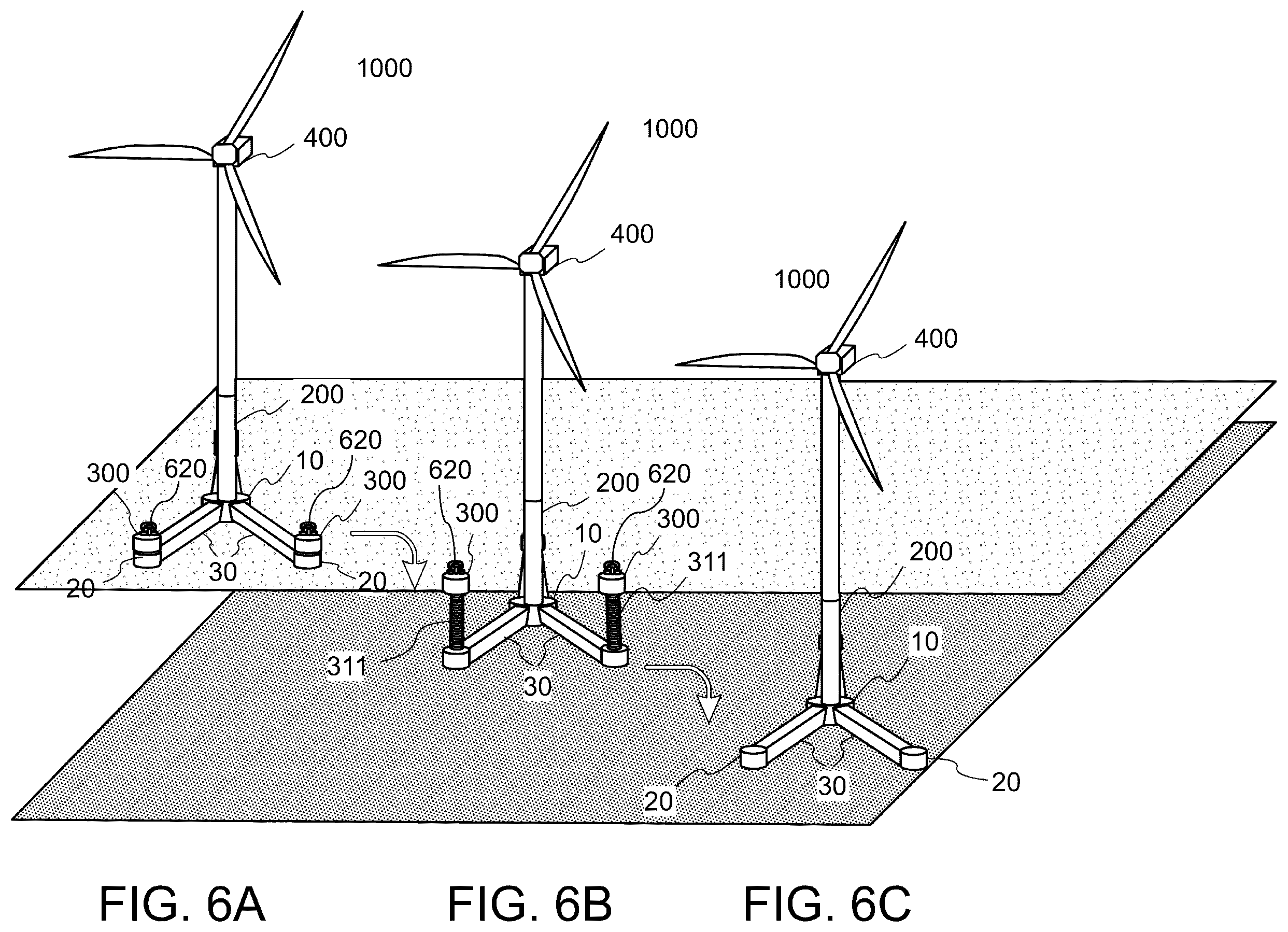 Patent US12480270 Figure 6 – Submersible offshore platform and method of installing the same