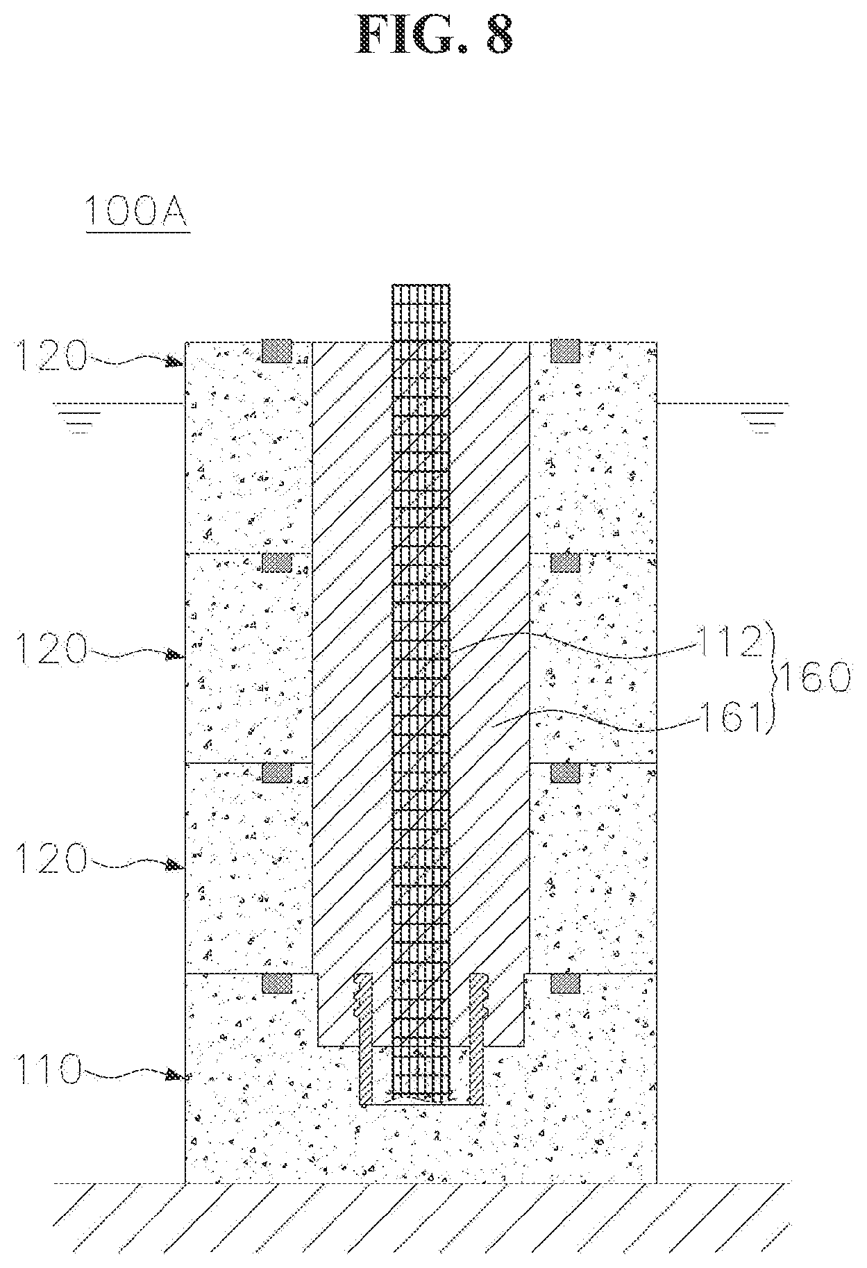 Patent US12480273 Figure 8 – Underwater concrete block structure and construction method therefor